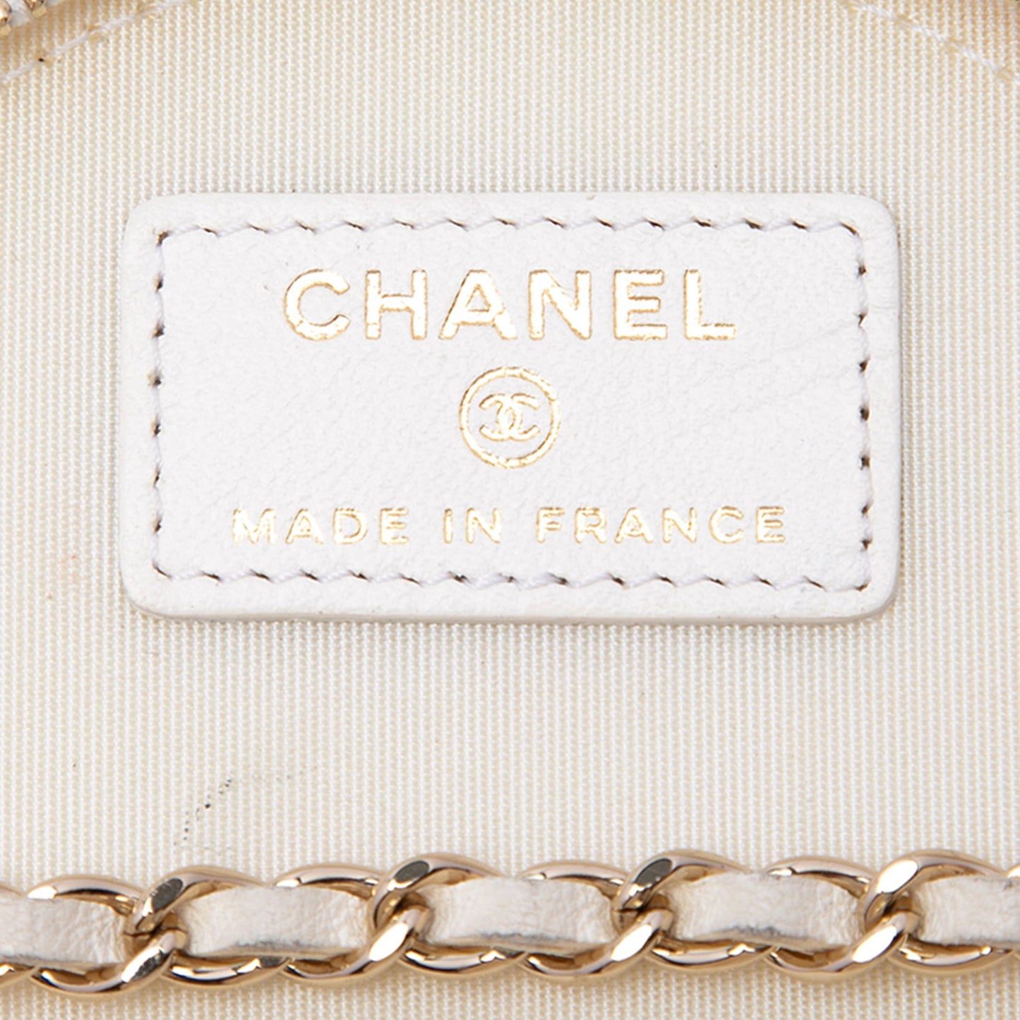 Chanel Quilted Lambskin Chain and Charm Vanity Case