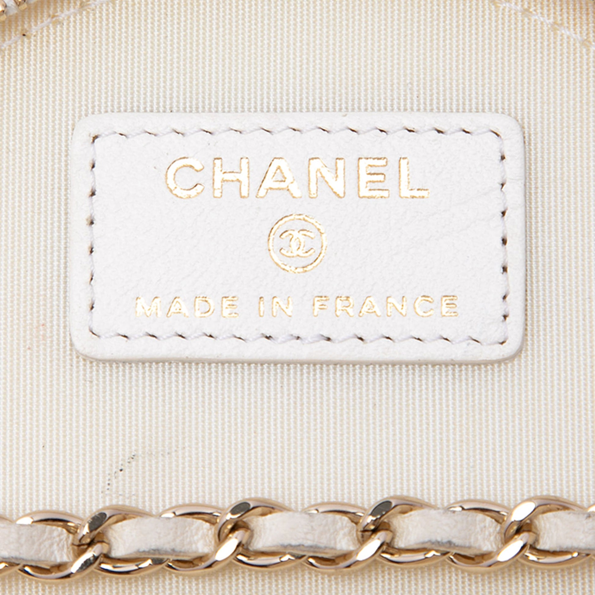 Chanel Quilted Lambskin Chain and Charm Vanity Case