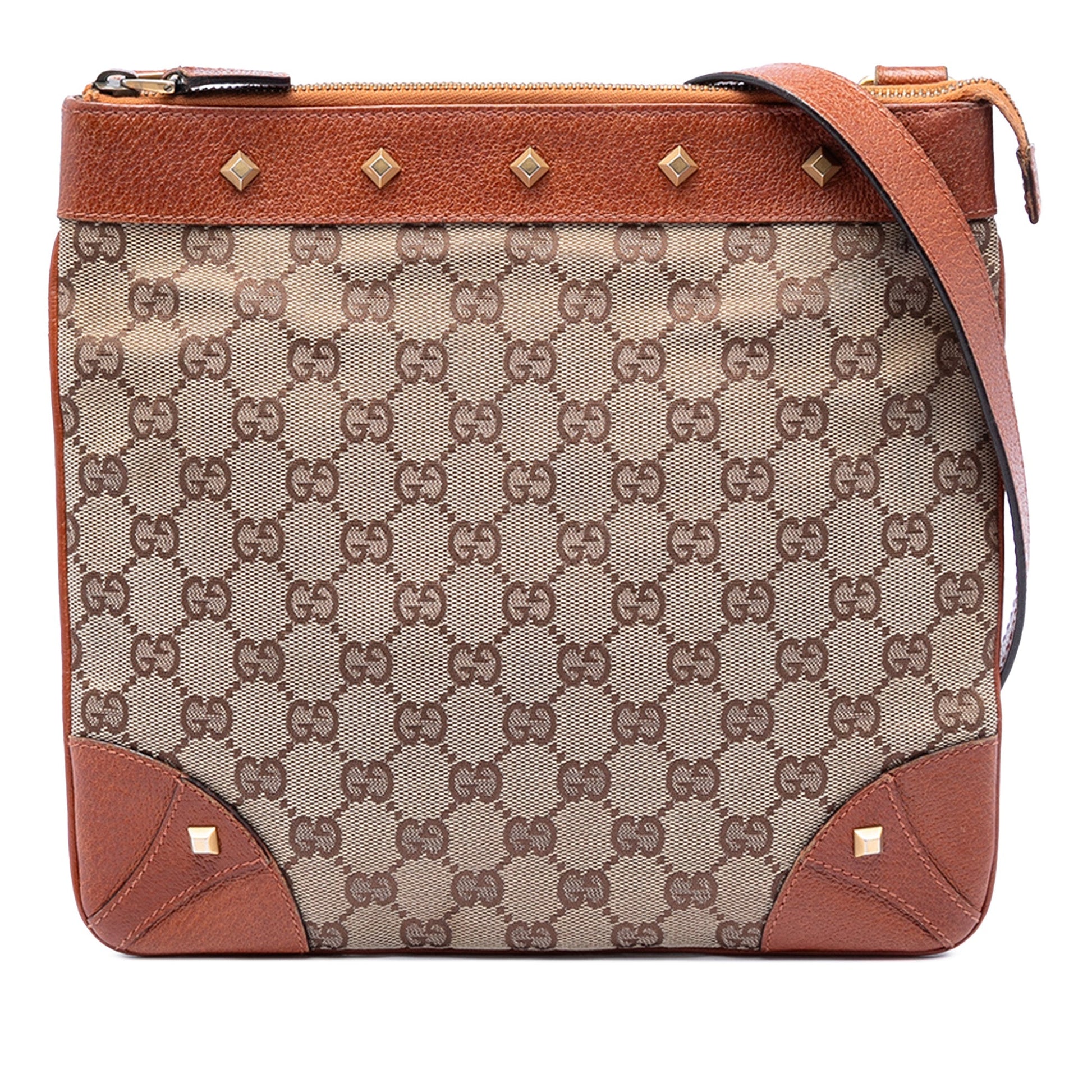 Gucci GG Canvas Nailhead Crossbody