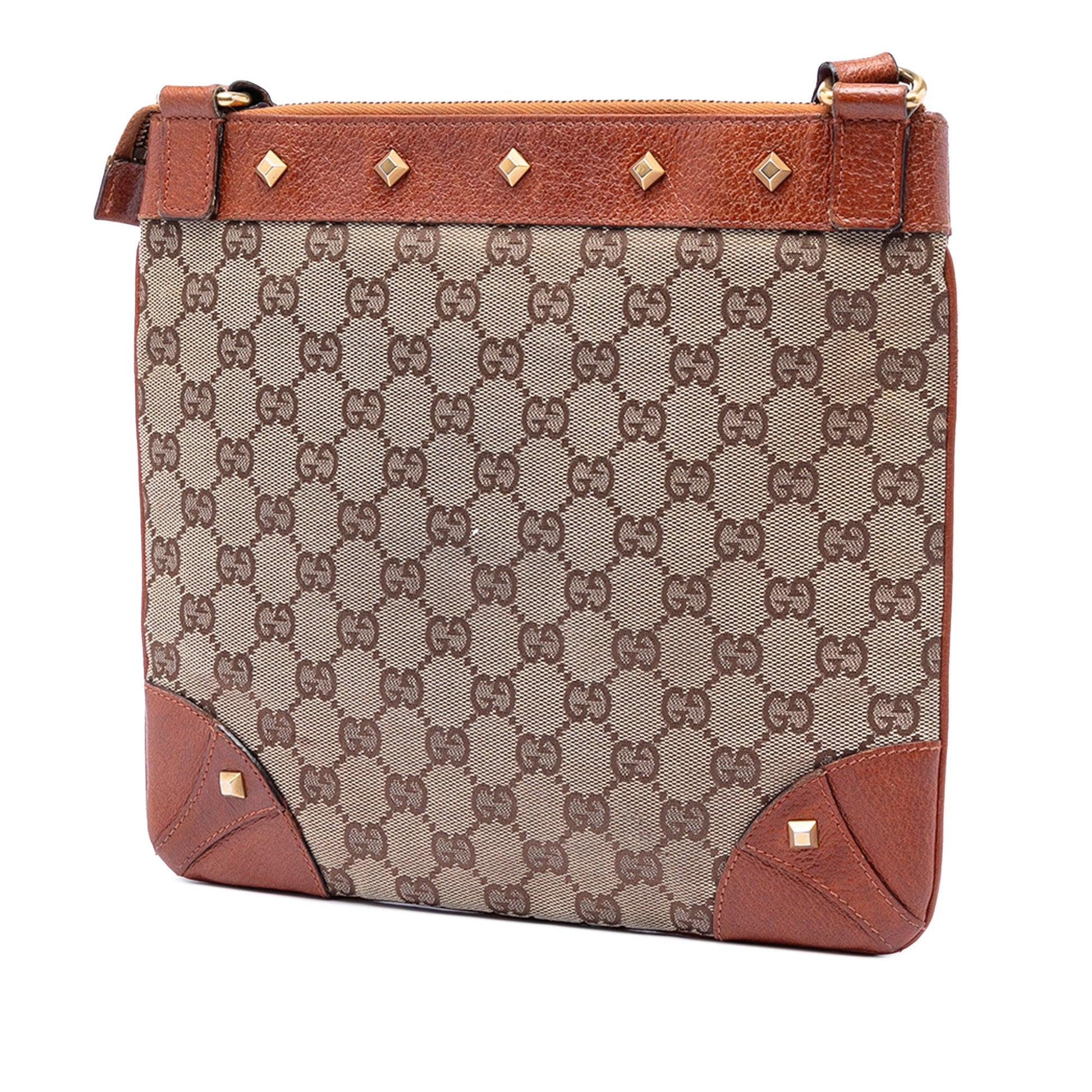 Gucci GG Canvas Nailhead Crossbody