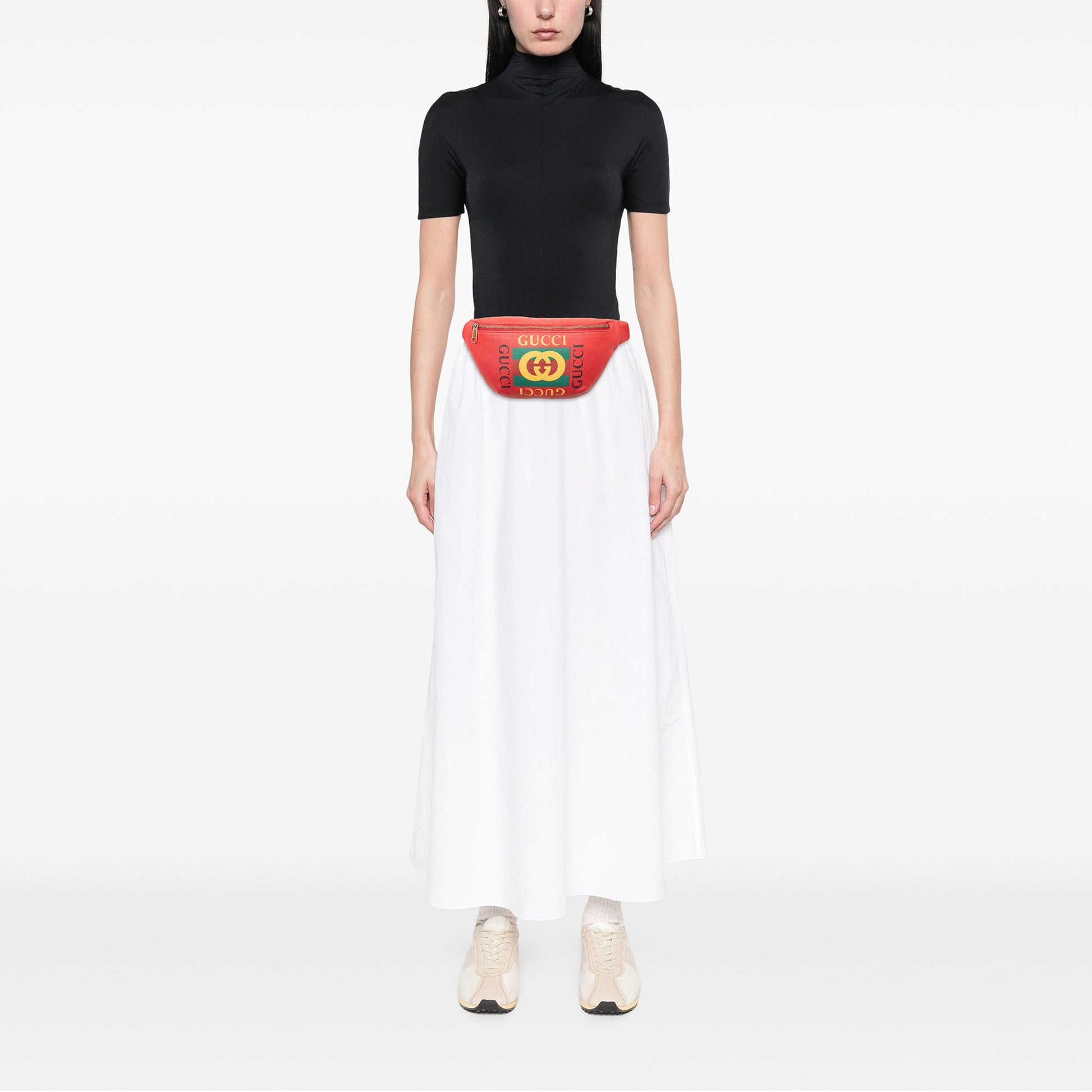 Gucci Grained Calfskin Logo Belt Bag