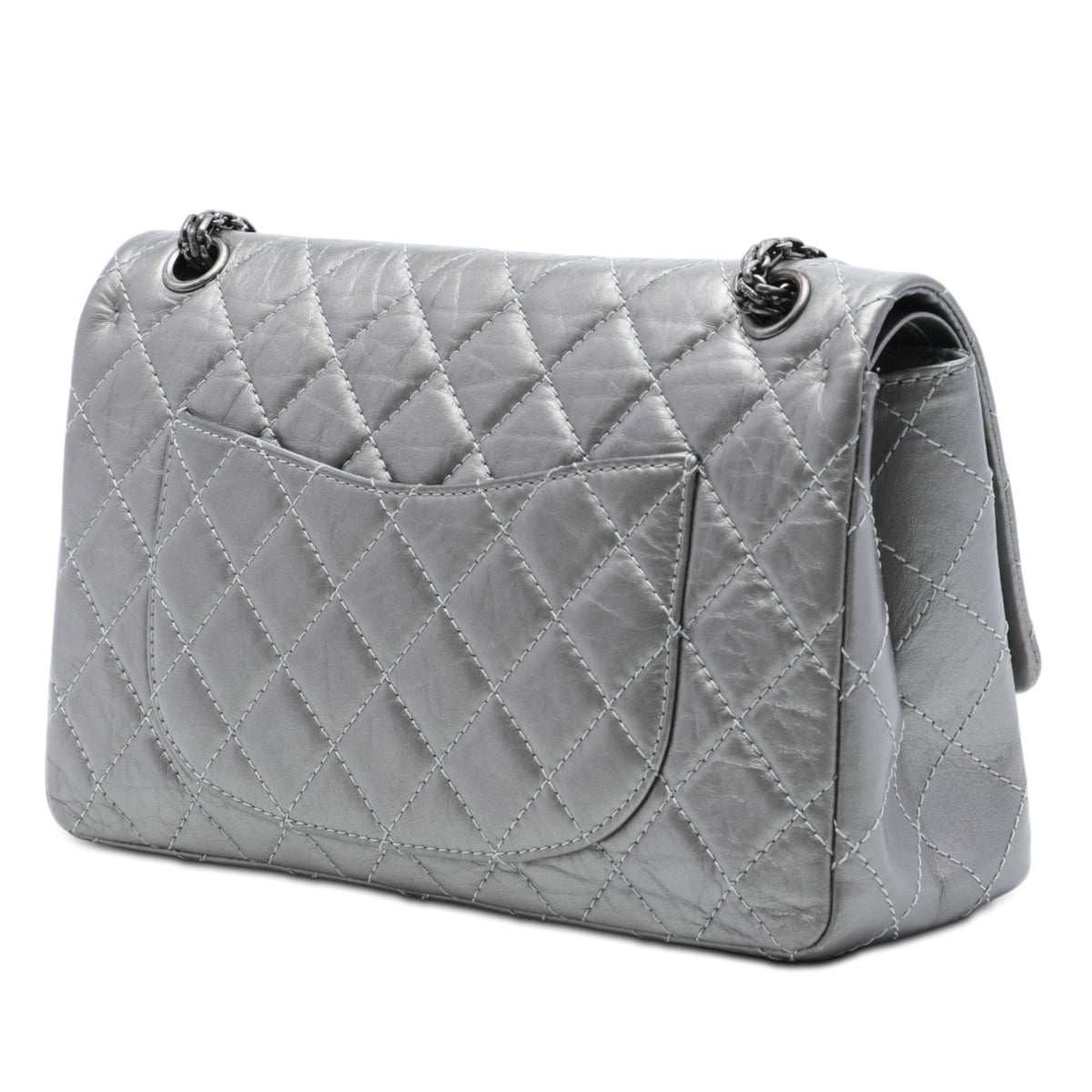 Chanel Quilted Metallic Aged Calfskin Reissue 2.55 Double Flap 226