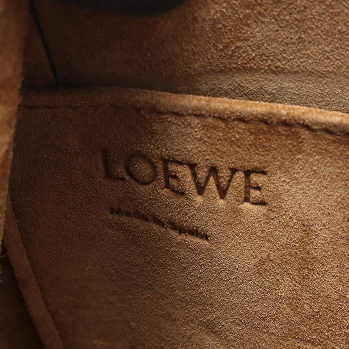 LOEWE Mini Leather Gate Top Handle Bag — Beige