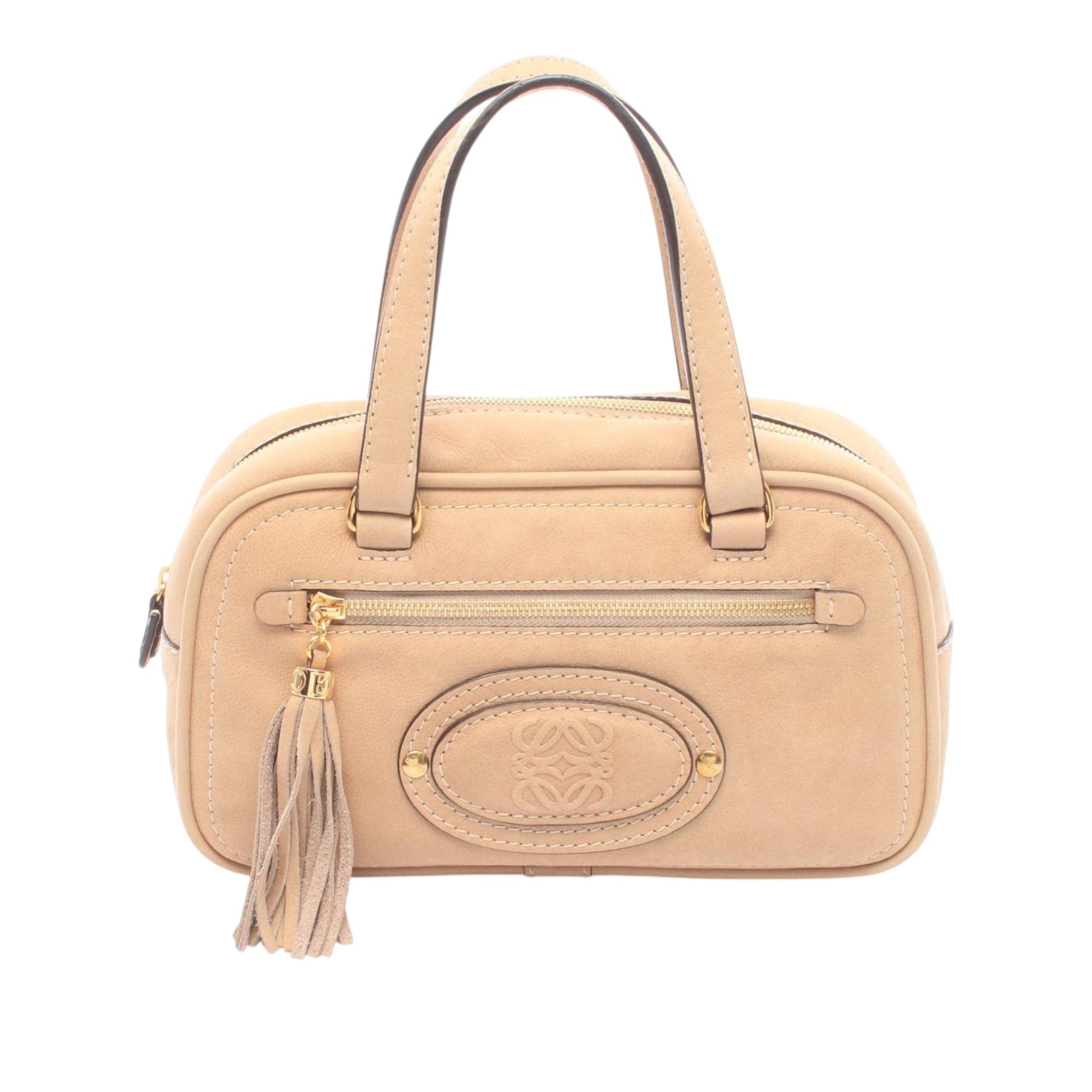 LOEWE Mini Anagram Leather Tassel Handbag