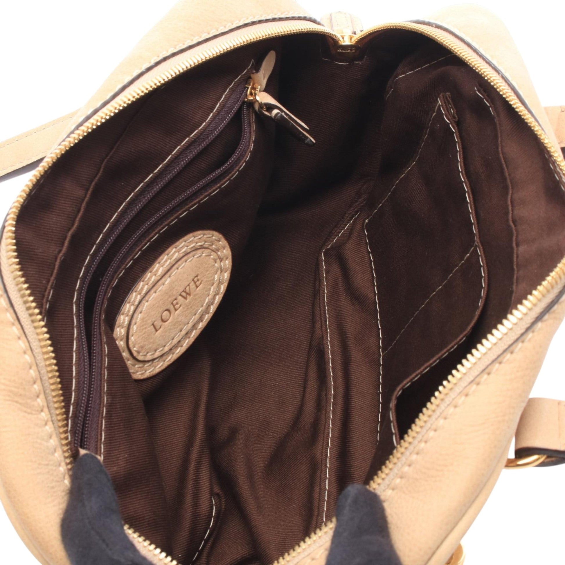 LOEWE Mini Anagram Leather Tassel Handbag