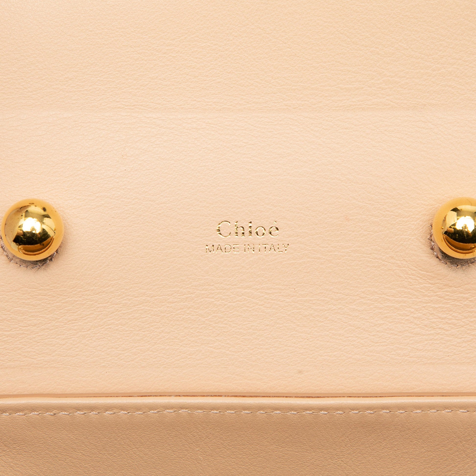 Chloé Lizard Embossed Leather Aby Lock Satchel