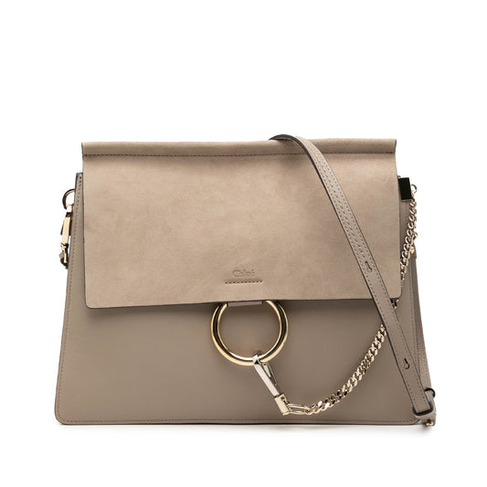 Chloé Medium Calfskin and Suede Faye Crossbody