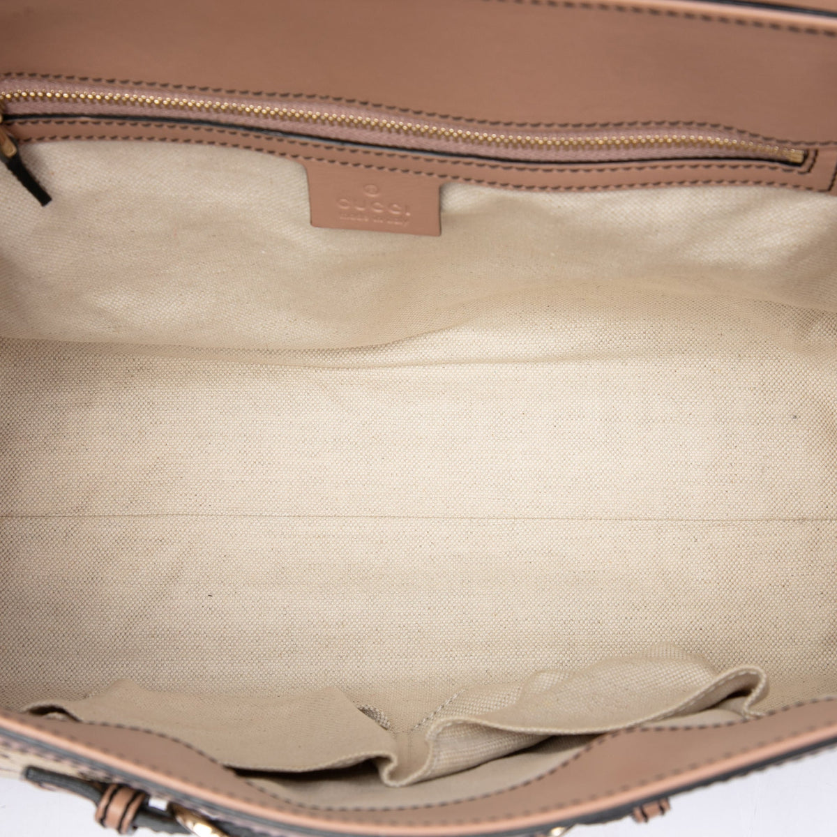 Gucci Large GG Canvas Emily Shoulder Bag — Beige