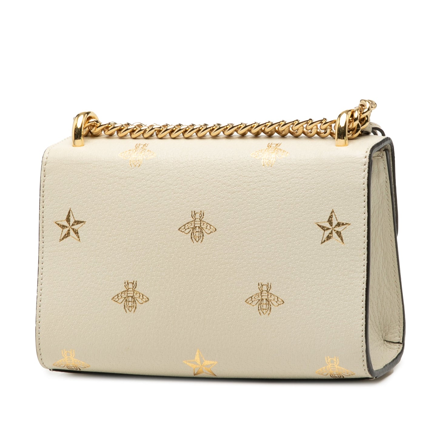 Gucci Small Leather Bee Star Padlock Crossbody