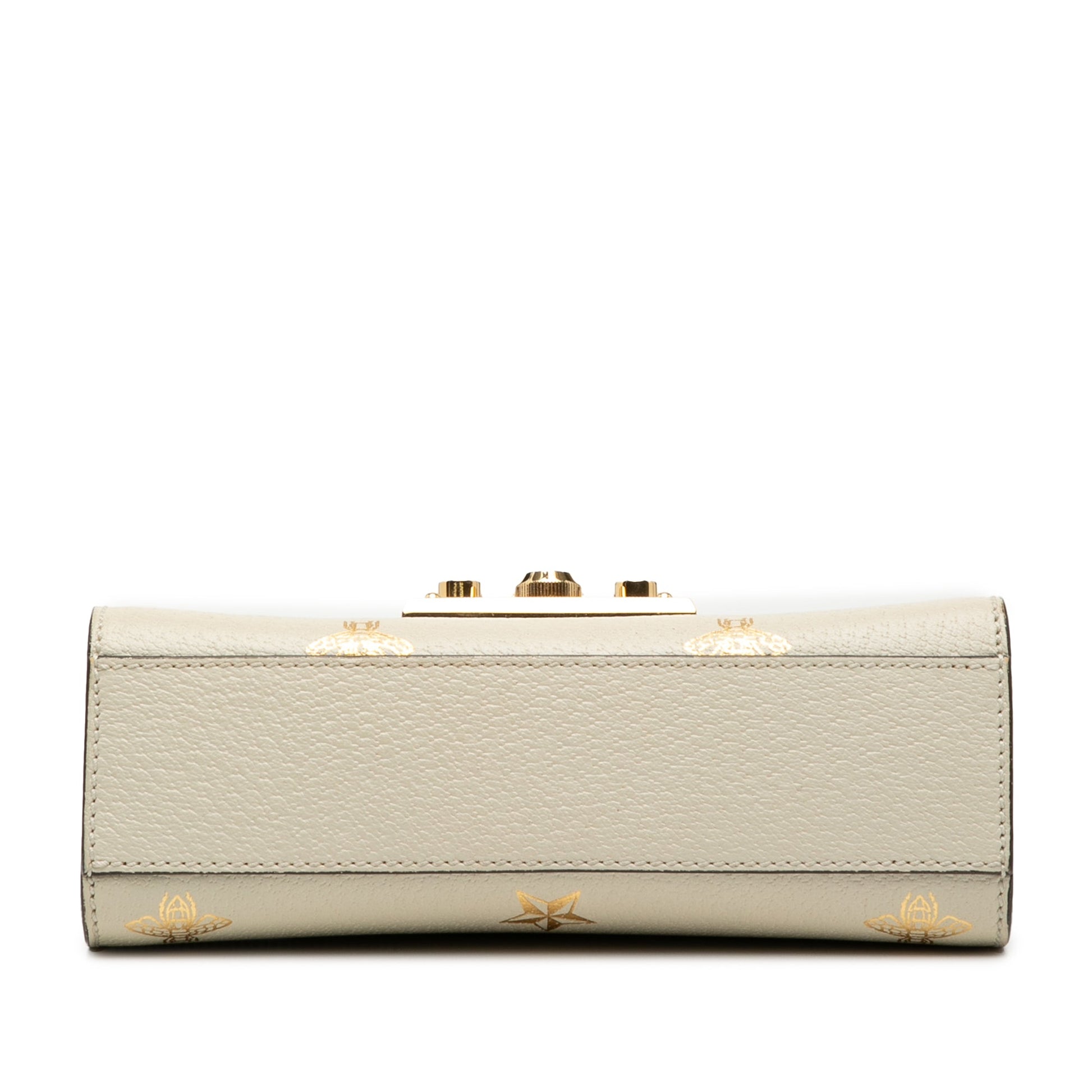 Gucci Small Leather Bee Star Padlock Crossbody