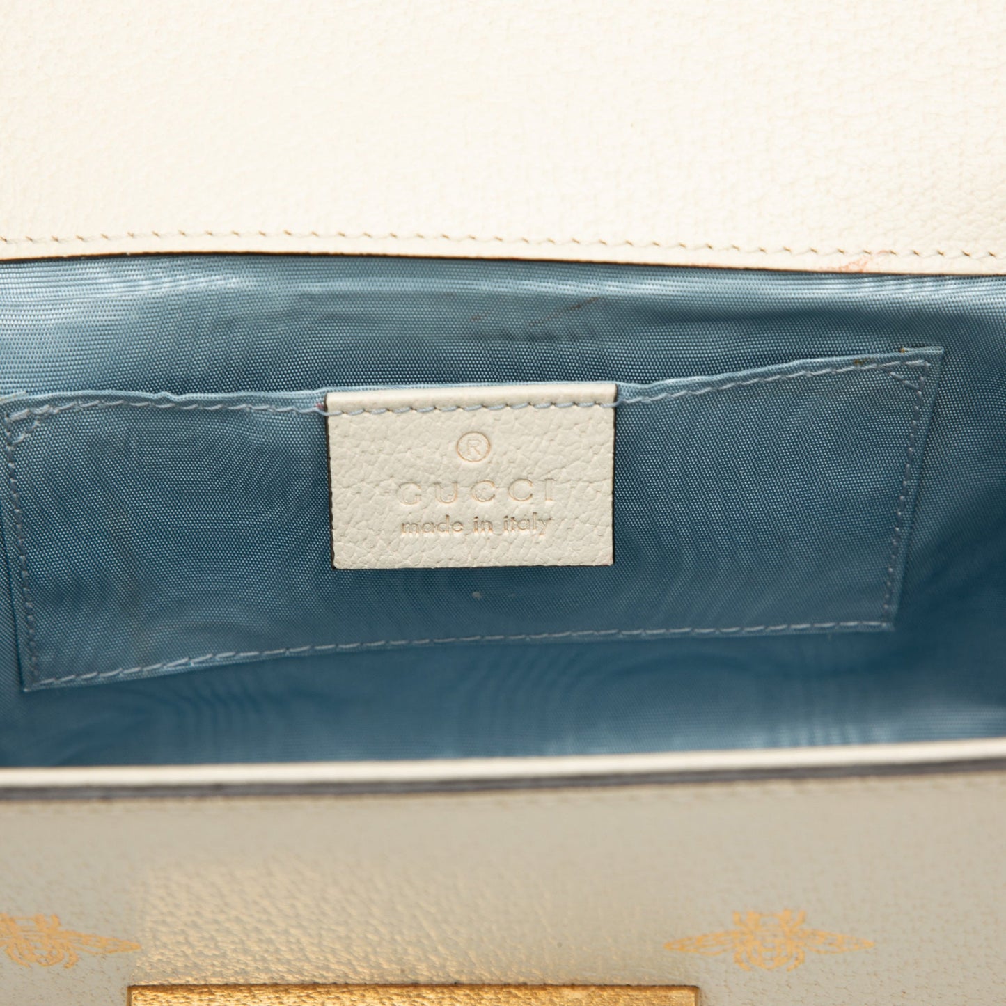 Gucci Small Leather Bee Star Padlock Crossbody