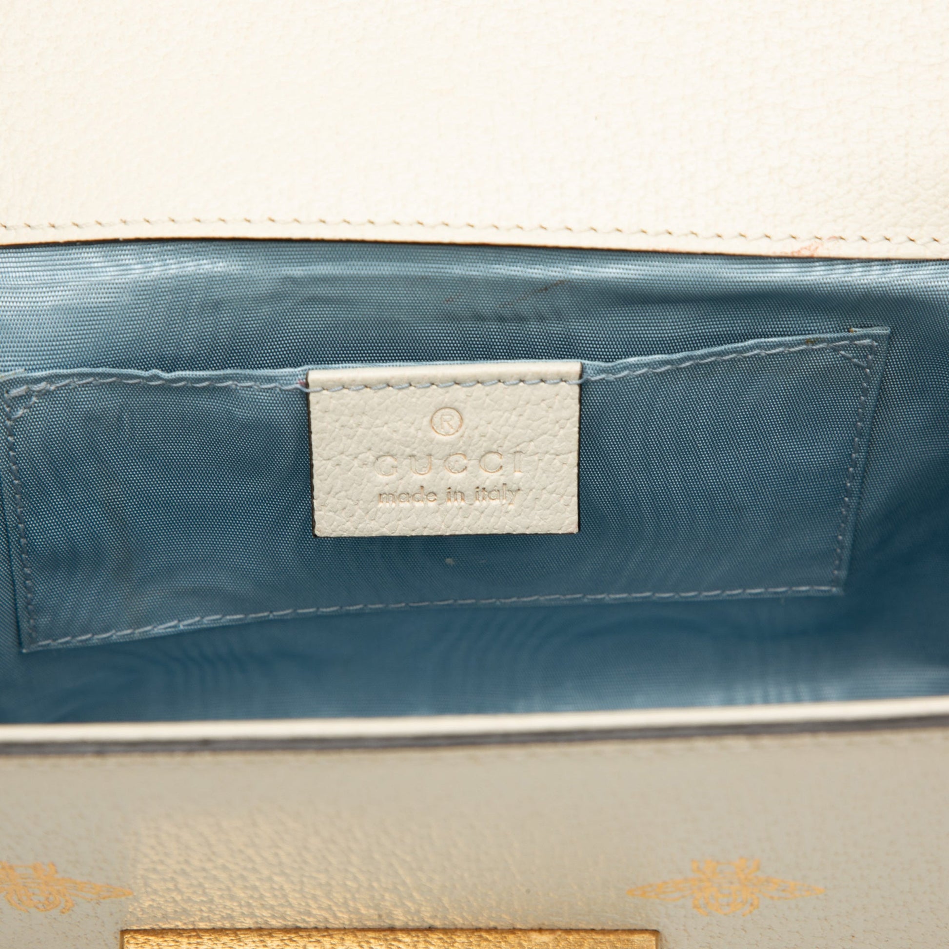 Gucci Small Leather Bee Star Padlock Crossbody