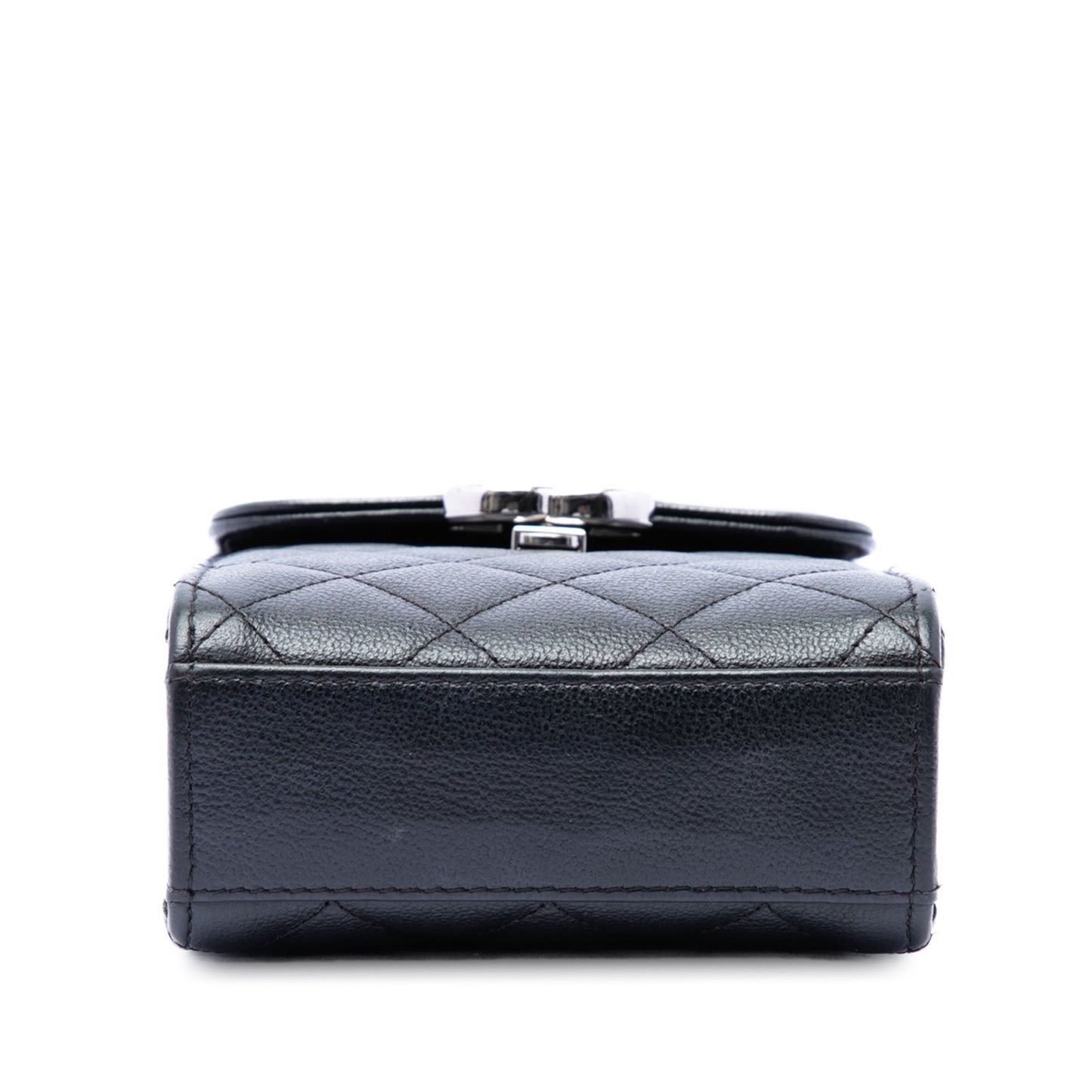 Chanel CC Quilted Caviar Phone Holder with Chain