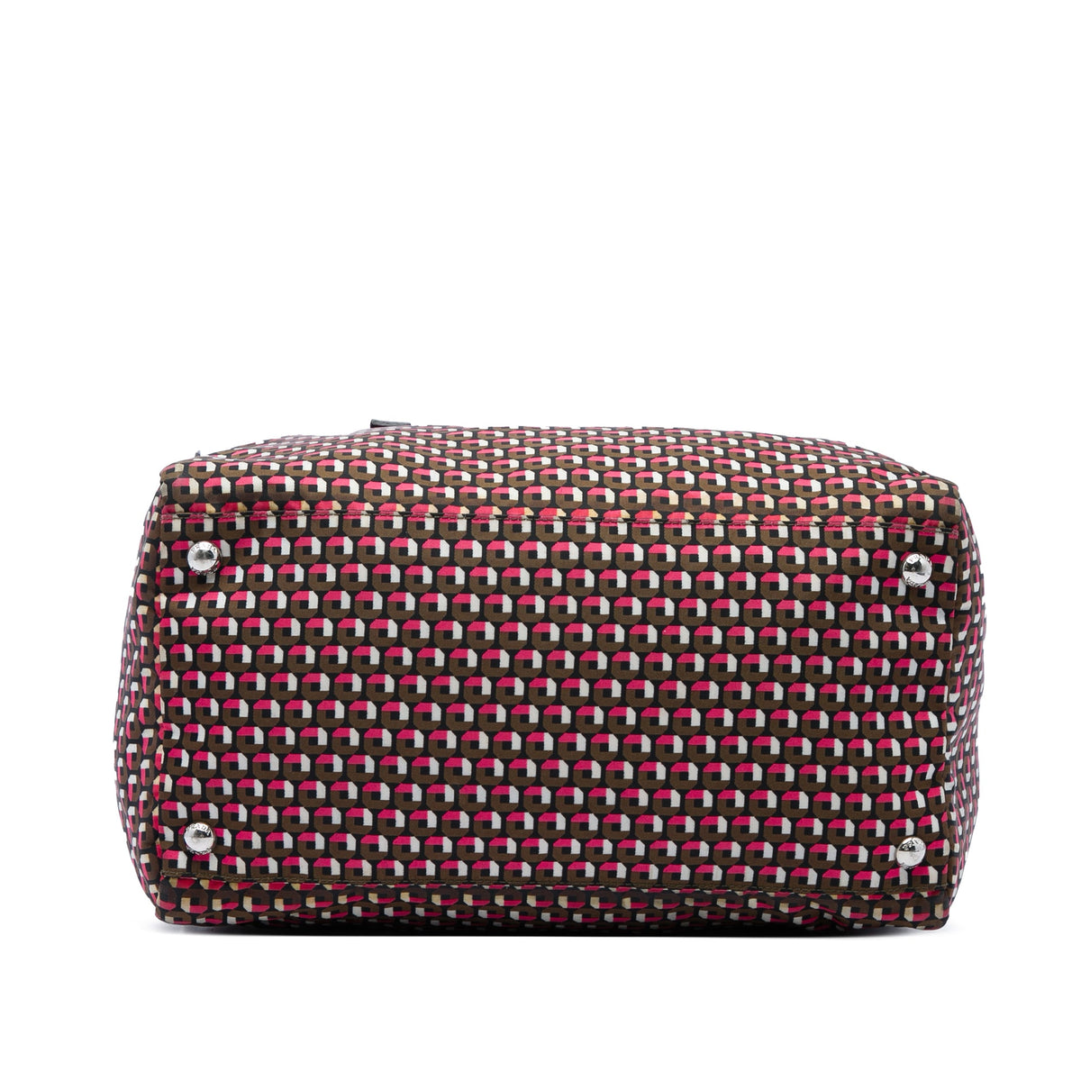 Prada Tessuto Stampato Satchel — Brown