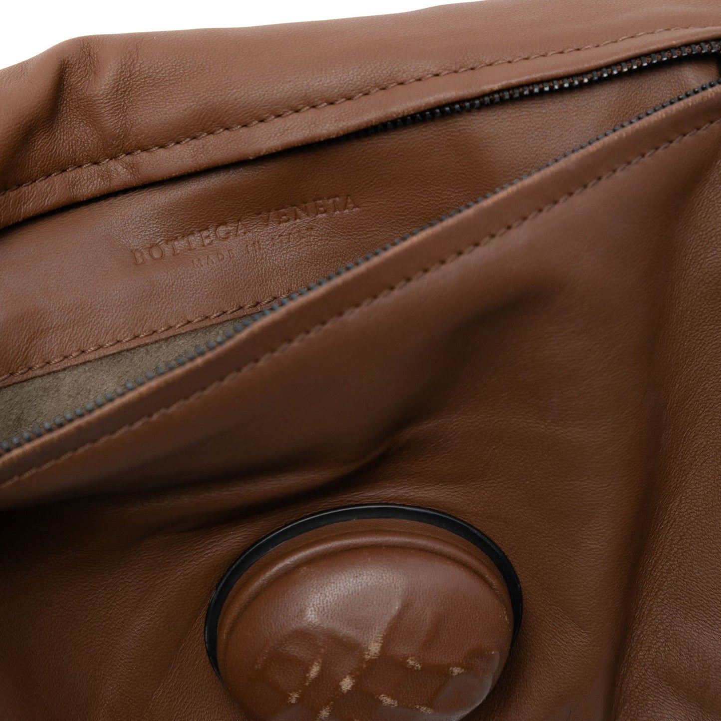 Bottega Veneta Nappa Embossed Intrecciato Turnlock Clutch
