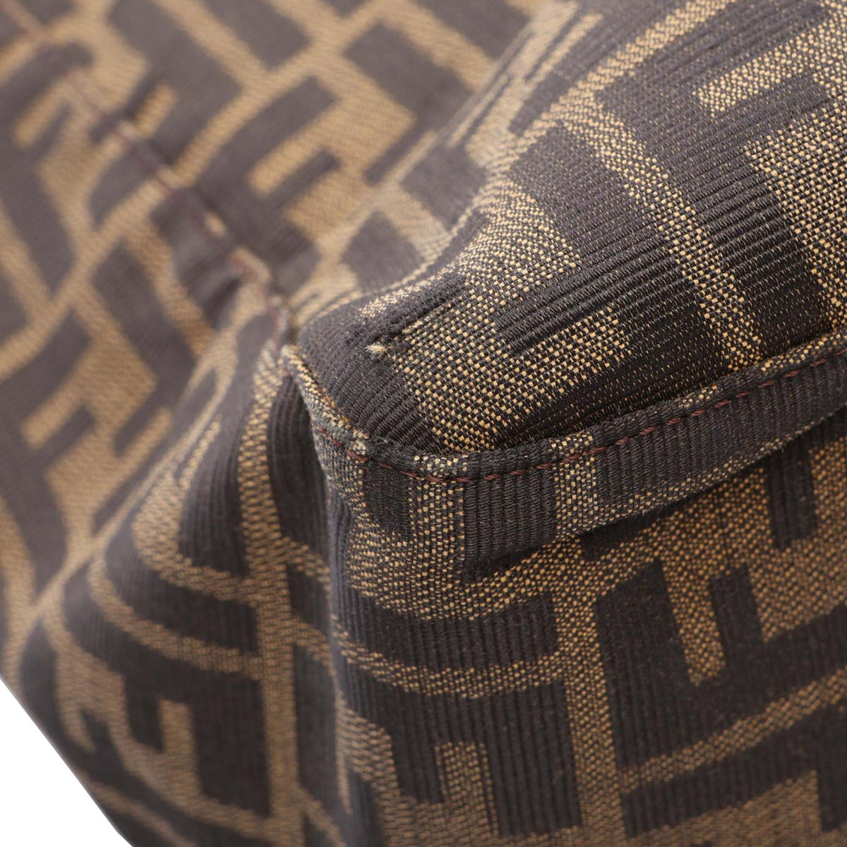 Fendi Large Zucca Canvas Twins Tote — Brown