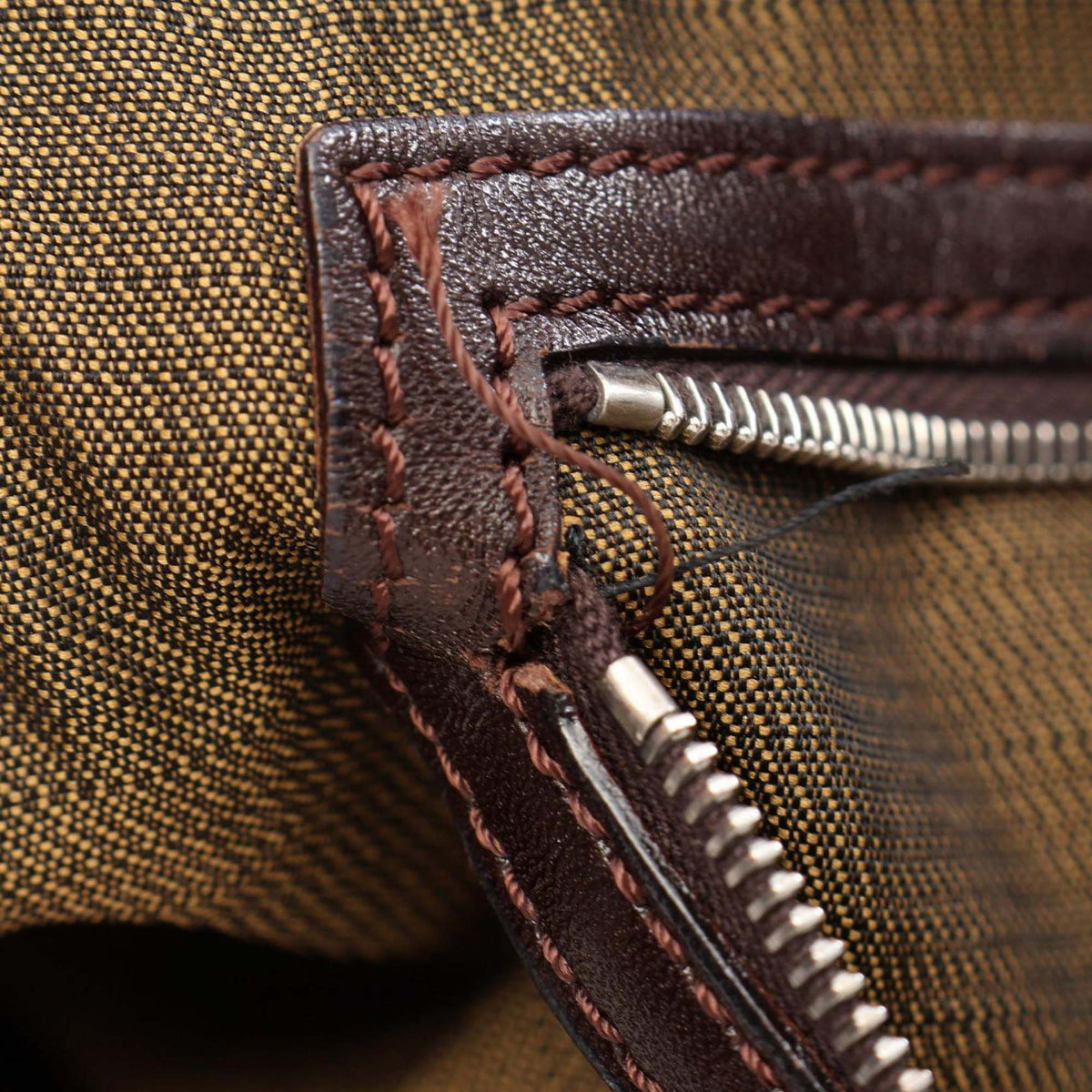 Fendi Large Zucca Canvas Twins Tote — Brown