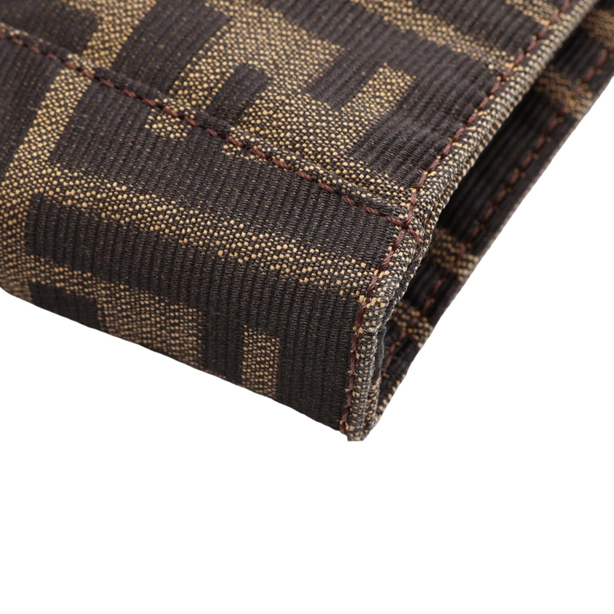 Fendi Large Zucca Canvas Twins Tote — Brown