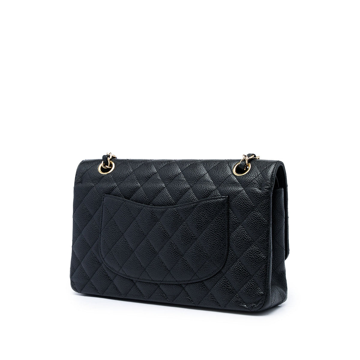 Chanel Medium Classic Caviar Double Flap — Black