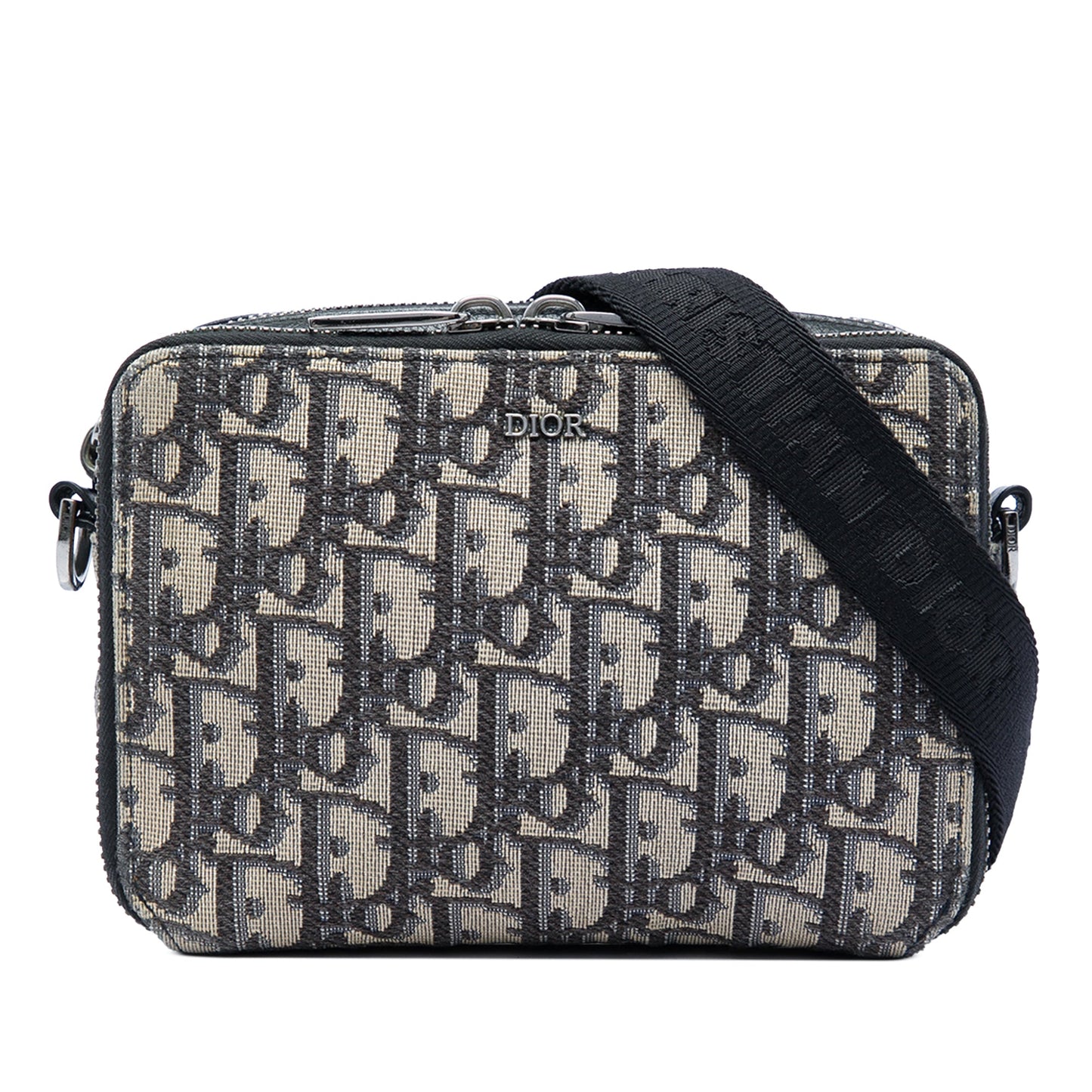 Dior Oblique Canvas Zipped Pouch with Strap