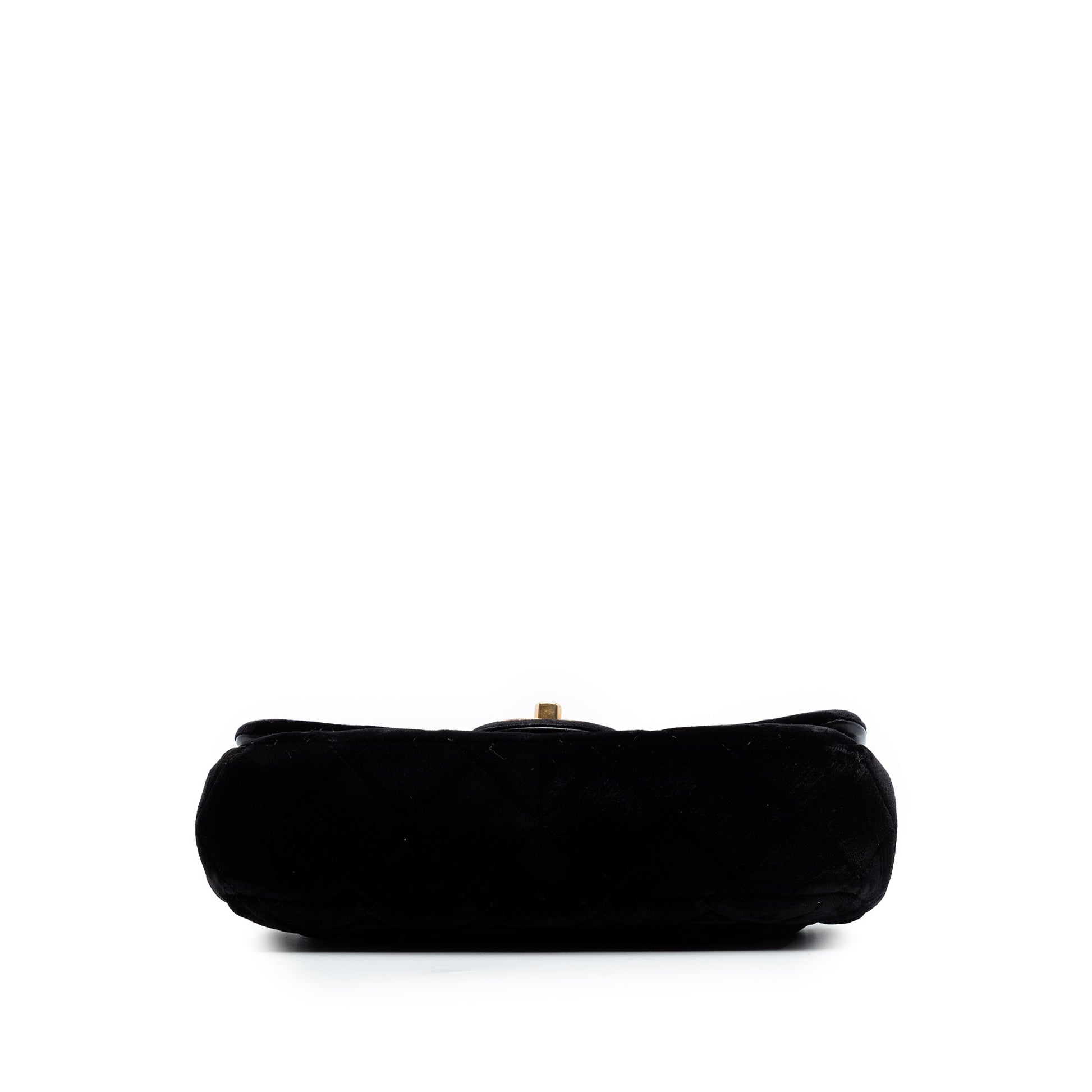 Chanel Small Quilted Velvet CC Eyelet Flap