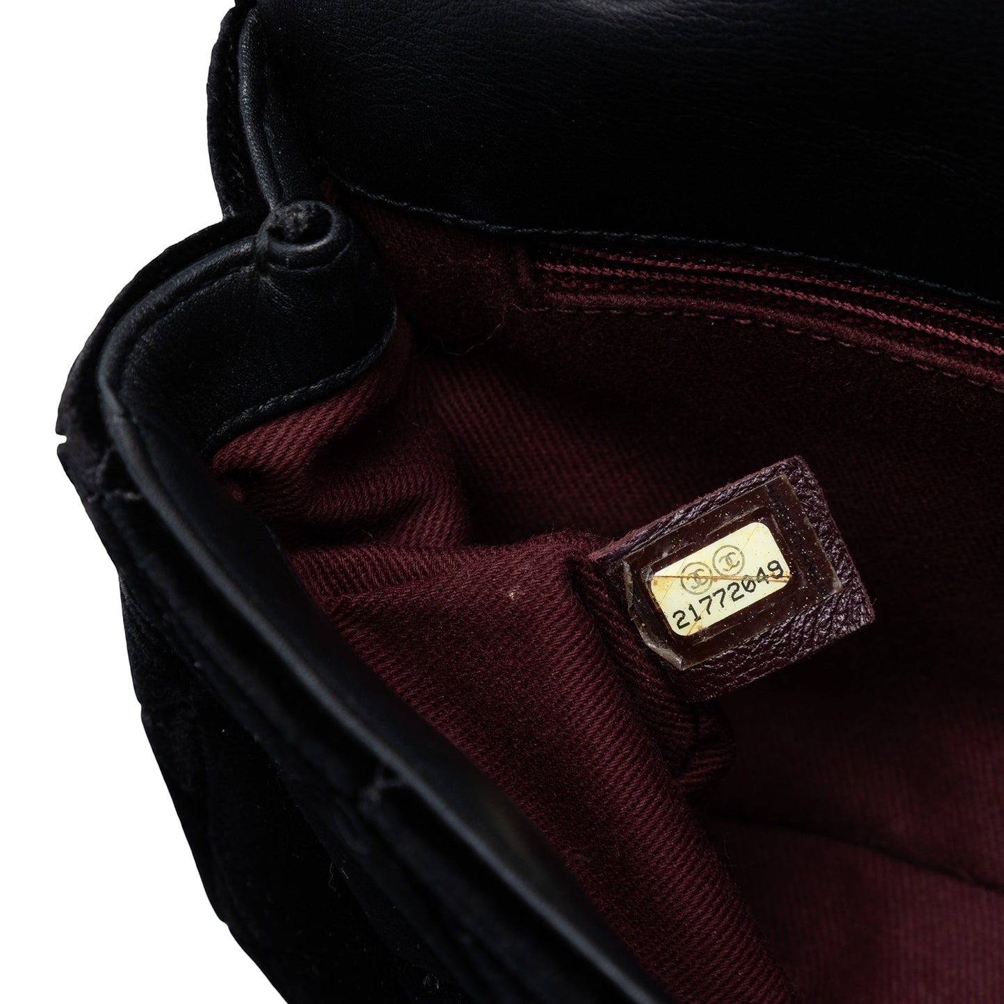 Chanel Small Quilted Velvet CC Eyelet Flap