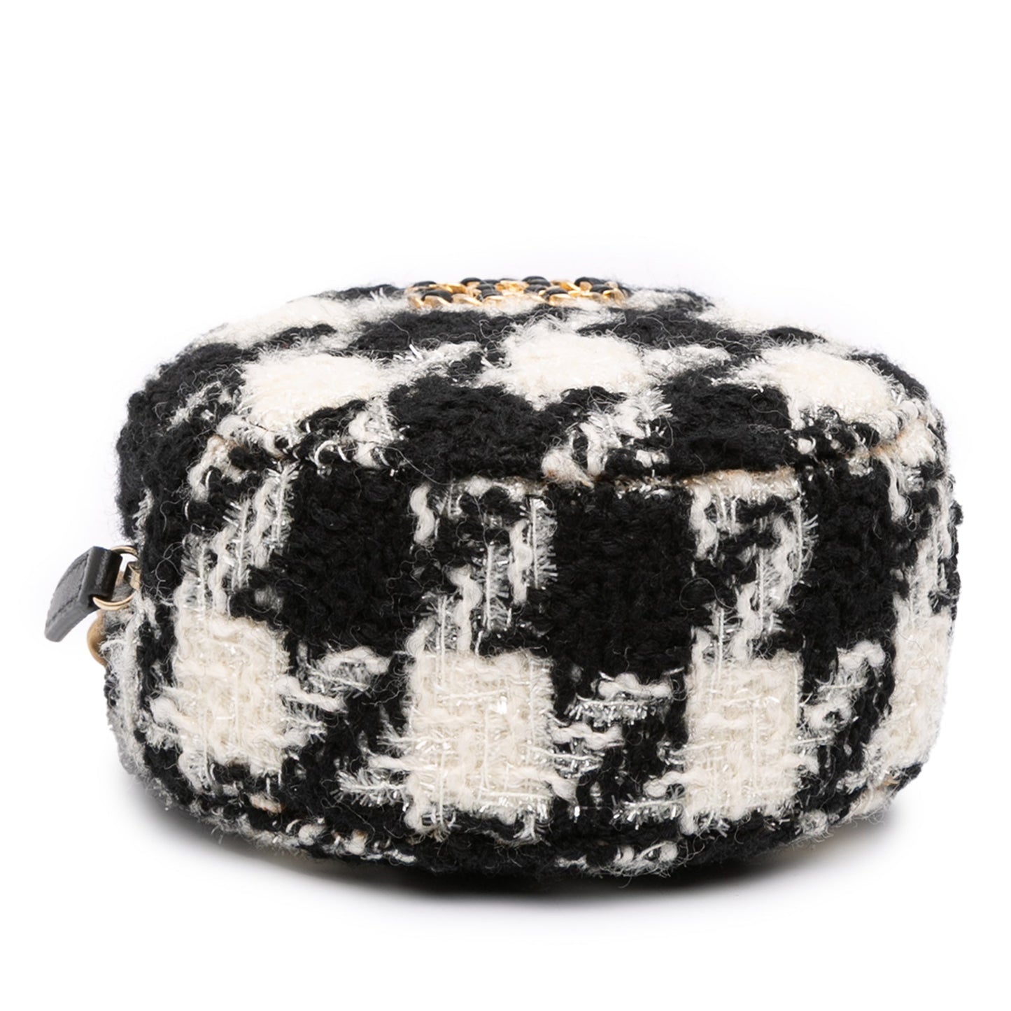 Chanel Tweed 19 Round Clutch with Chain and Coin Purse