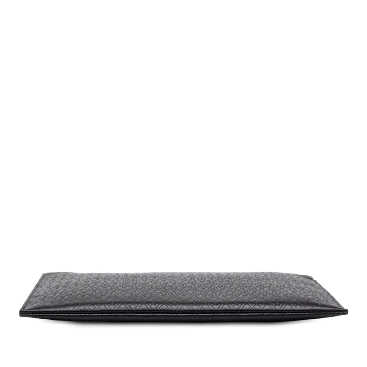 Saint Laurent Leather Monogram Allover Tablet Case — Black