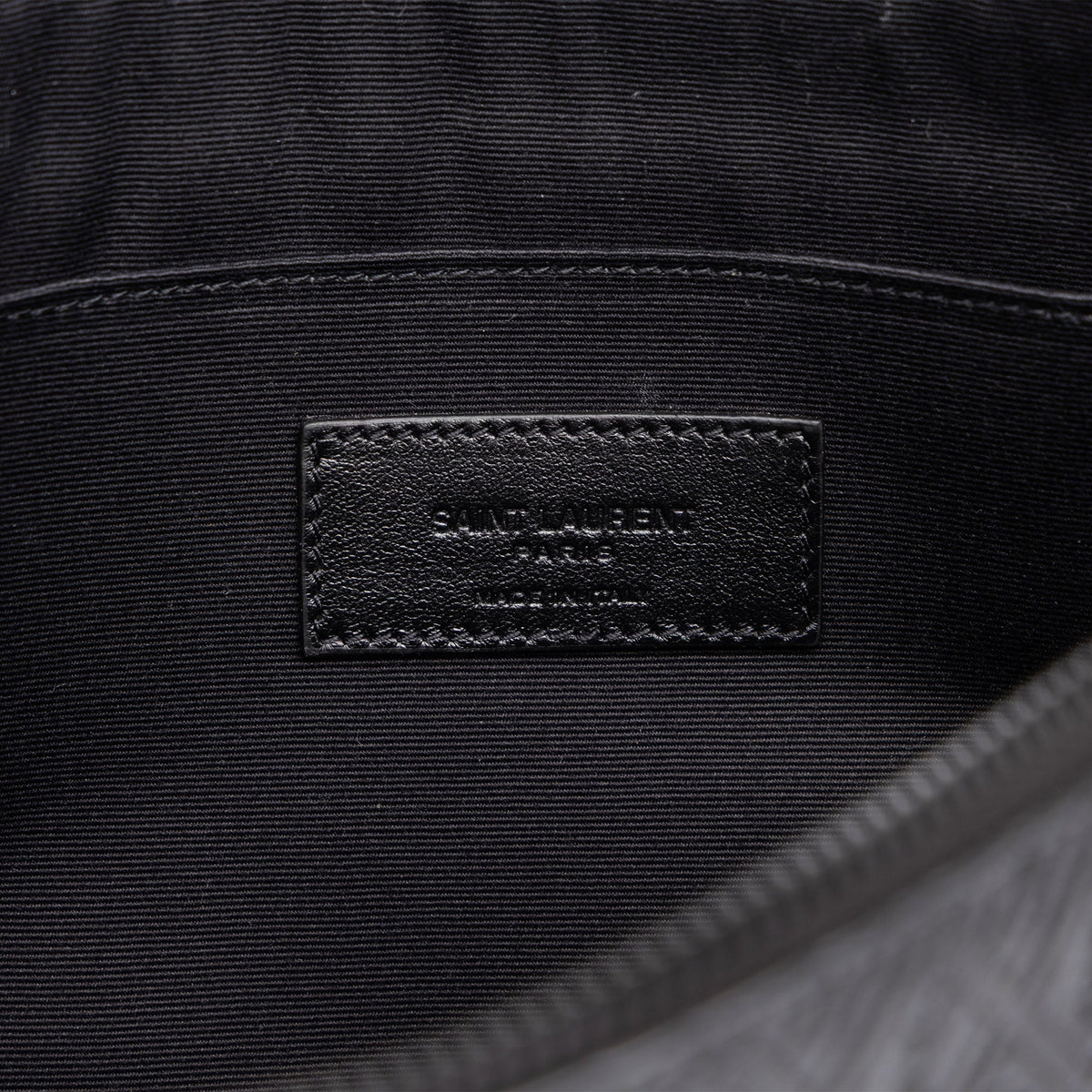 Saint Laurent Leather Monogram Allover Tablet Case — Black