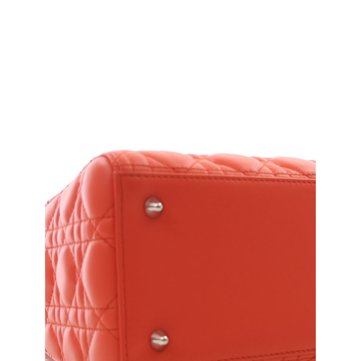 Dior Medium Lambskin Cannage Lady Dior — Orange