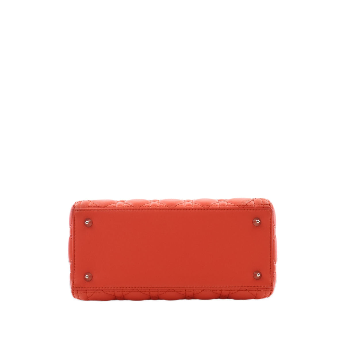 Dior Medium Lambskin Cannage Lady Dior — Orange