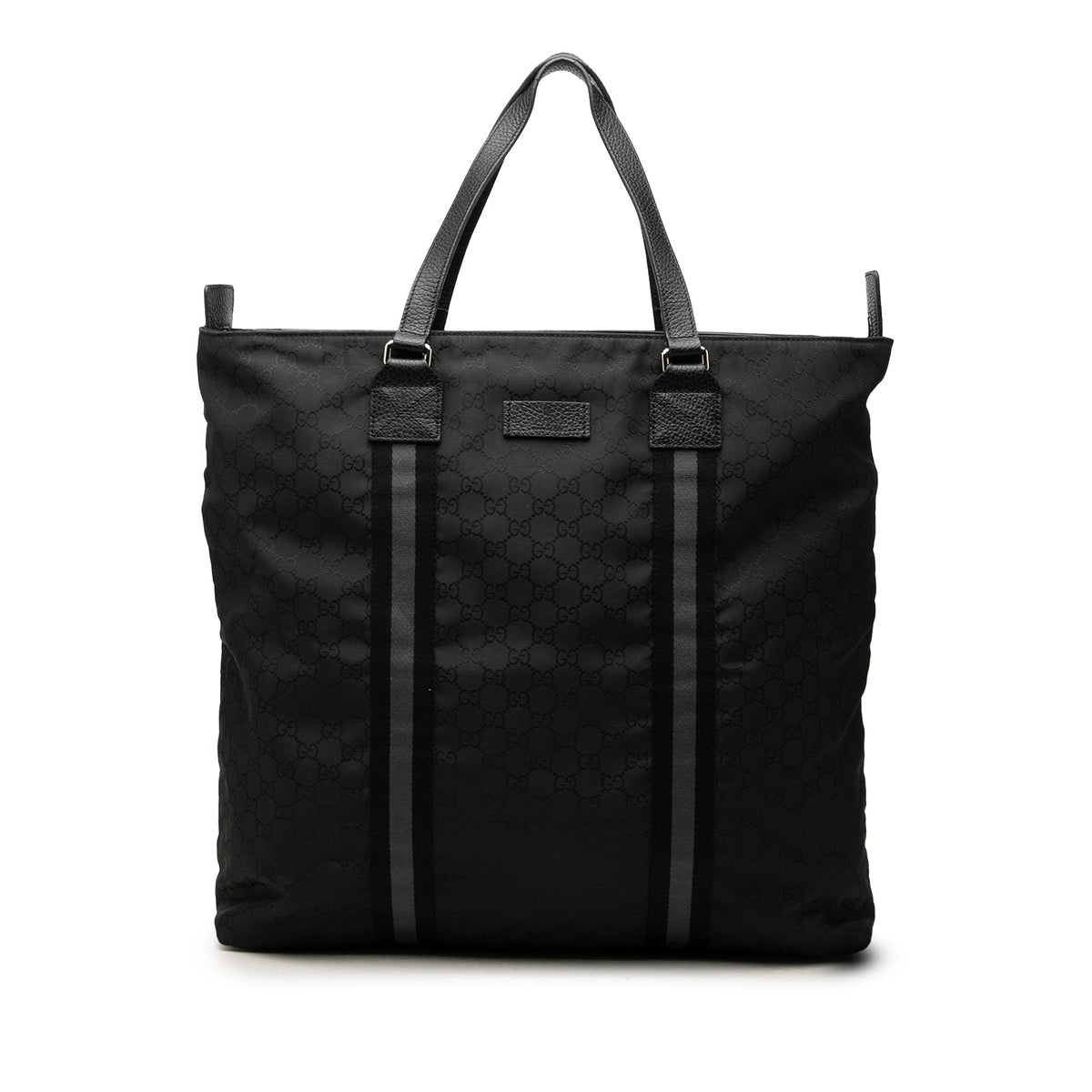 Gucci GG Nylon Web Tote — Black