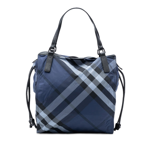 Burberry Supernova Check Nylon Buckleigh Tote