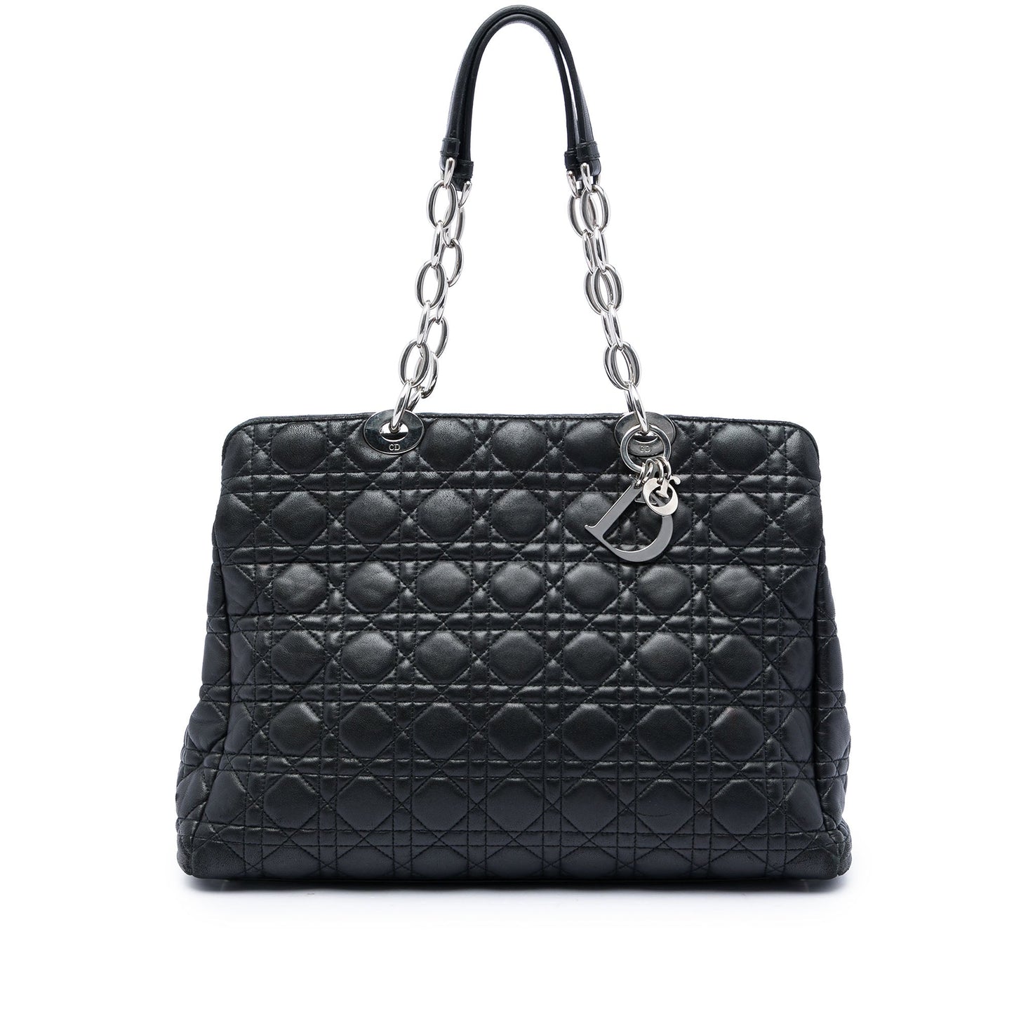 Dior Large Lambskin Cannage Soft Zipped Lady Dior Shopping Tote