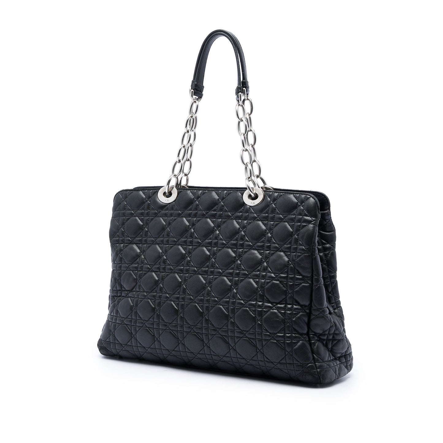 Dior Large Lambskin Cannage Soft Zipped Lady Dior Shopping Tote