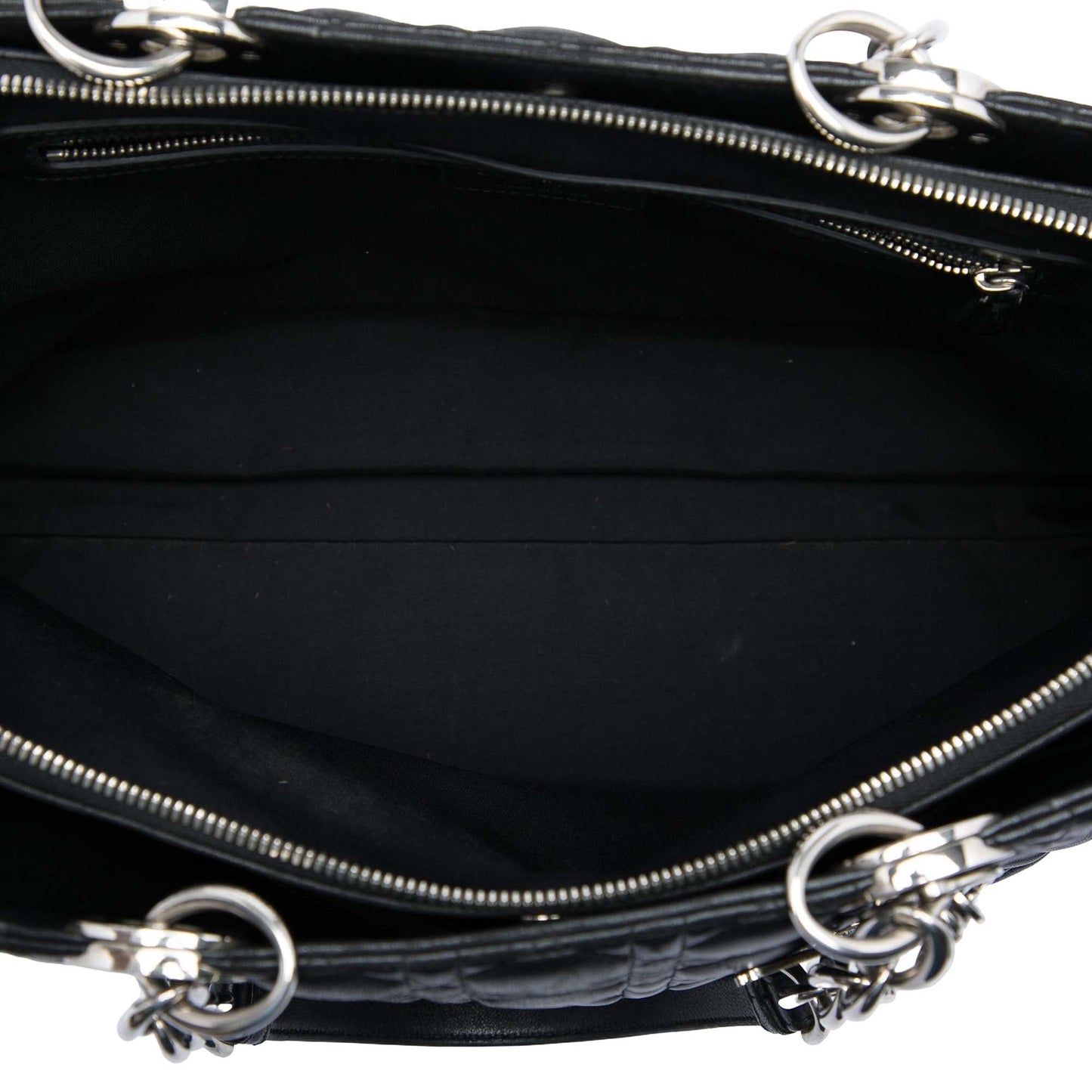 Dior Large Lambskin Cannage Soft Zipped Lady Dior Shopping Tote
