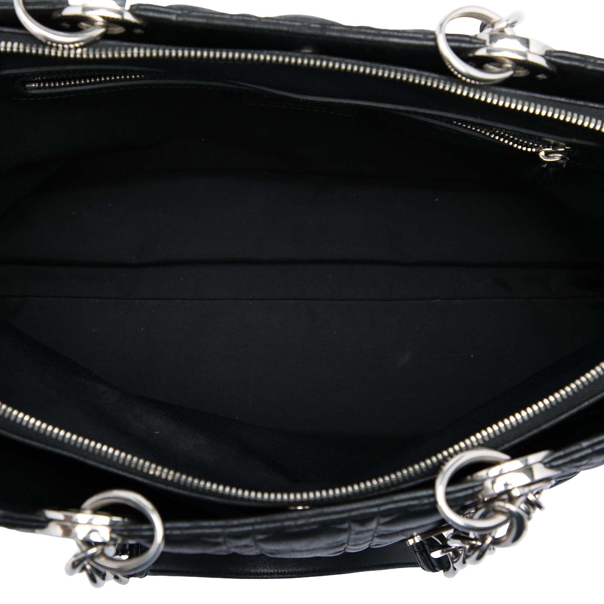 Dior Large Lambskin Cannage Soft Zipped Lady Dior Shopping Tote