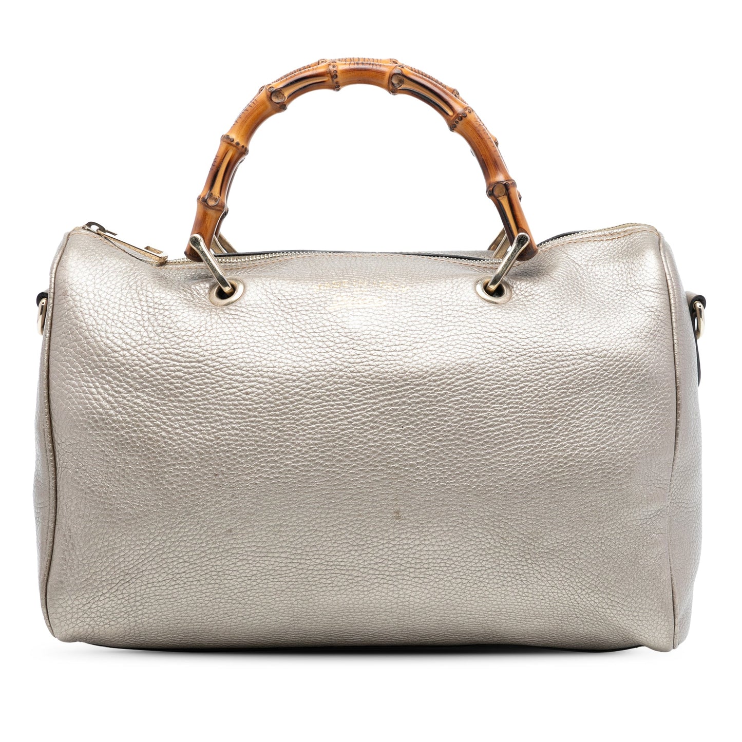 Gucci Medium Calfskin Bamboo Shopper Boston Bag