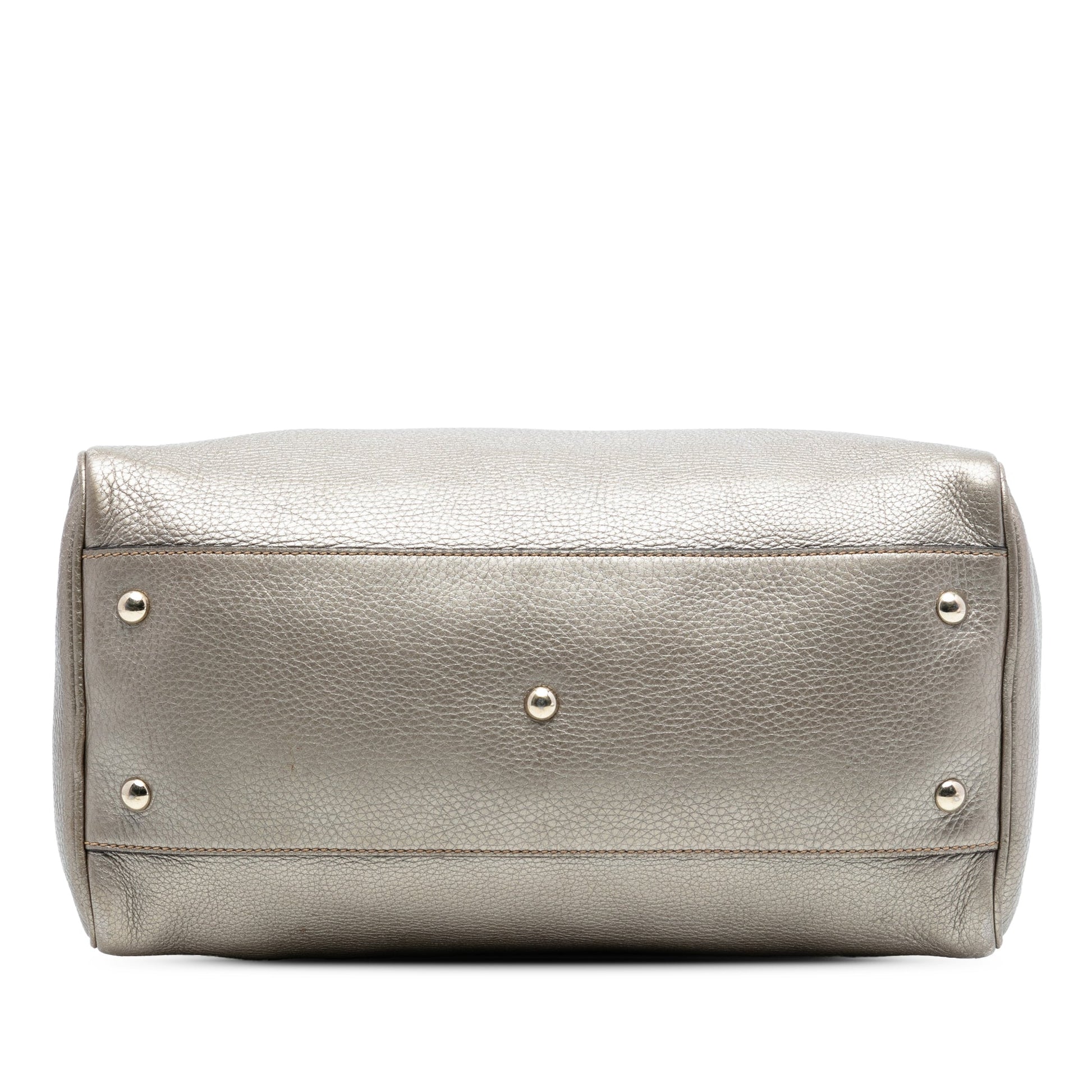 Gucci Medium Calfskin Bamboo Shopper Boston Bag