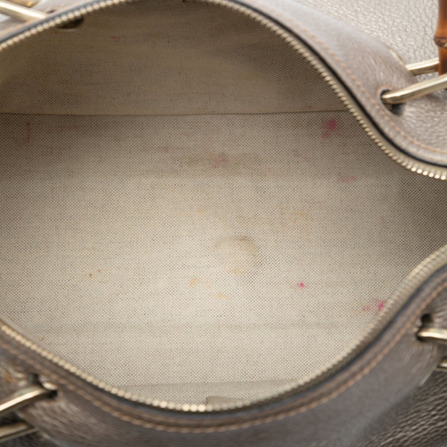 Gucci Medium Calfskin Bamboo Shopper Boston Bag