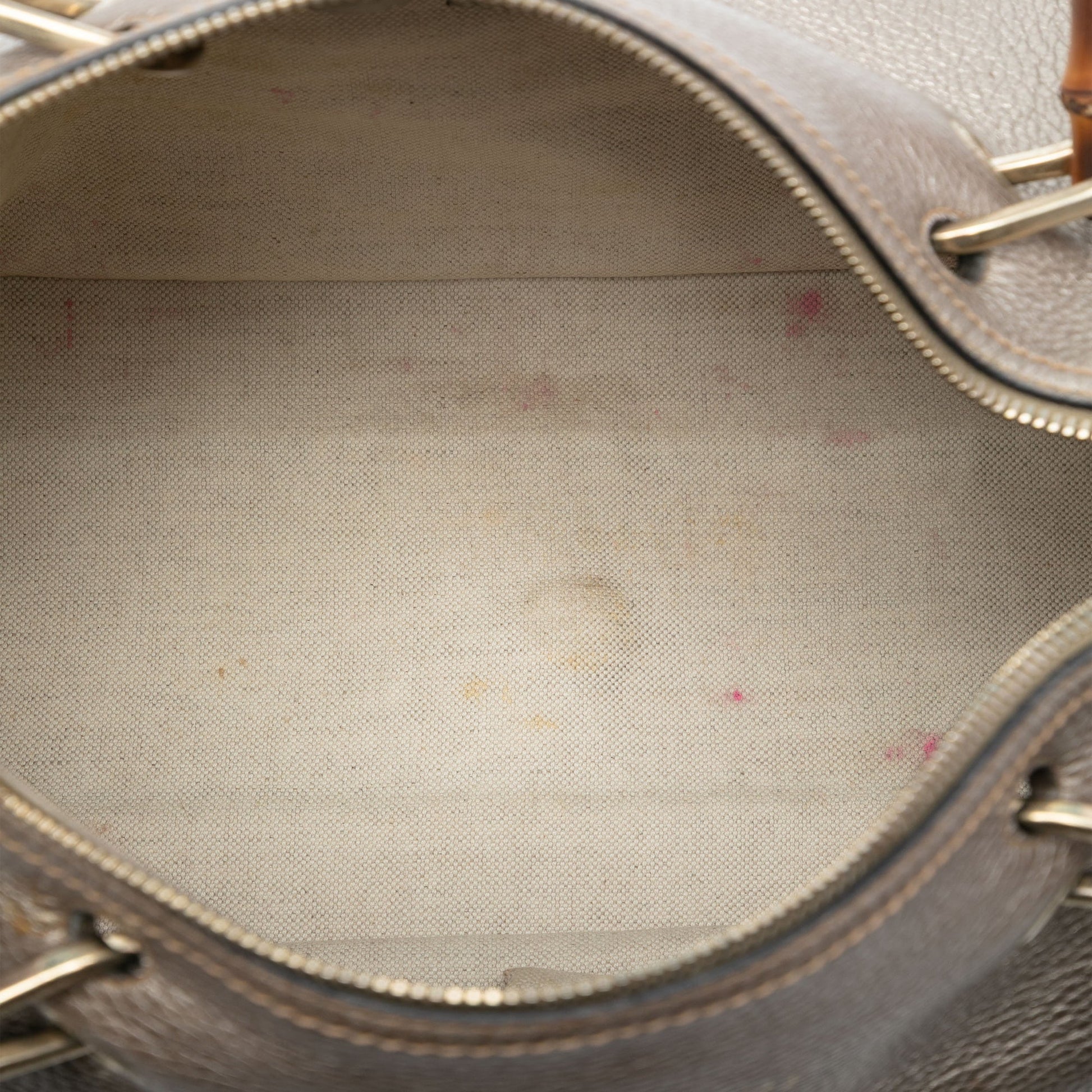 Gucci Medium Calfskin Bamboo Shopper Boston Bag