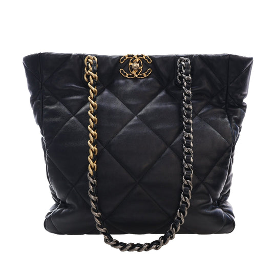 Chanel Lambskin 19 Vertical Shopping Tote