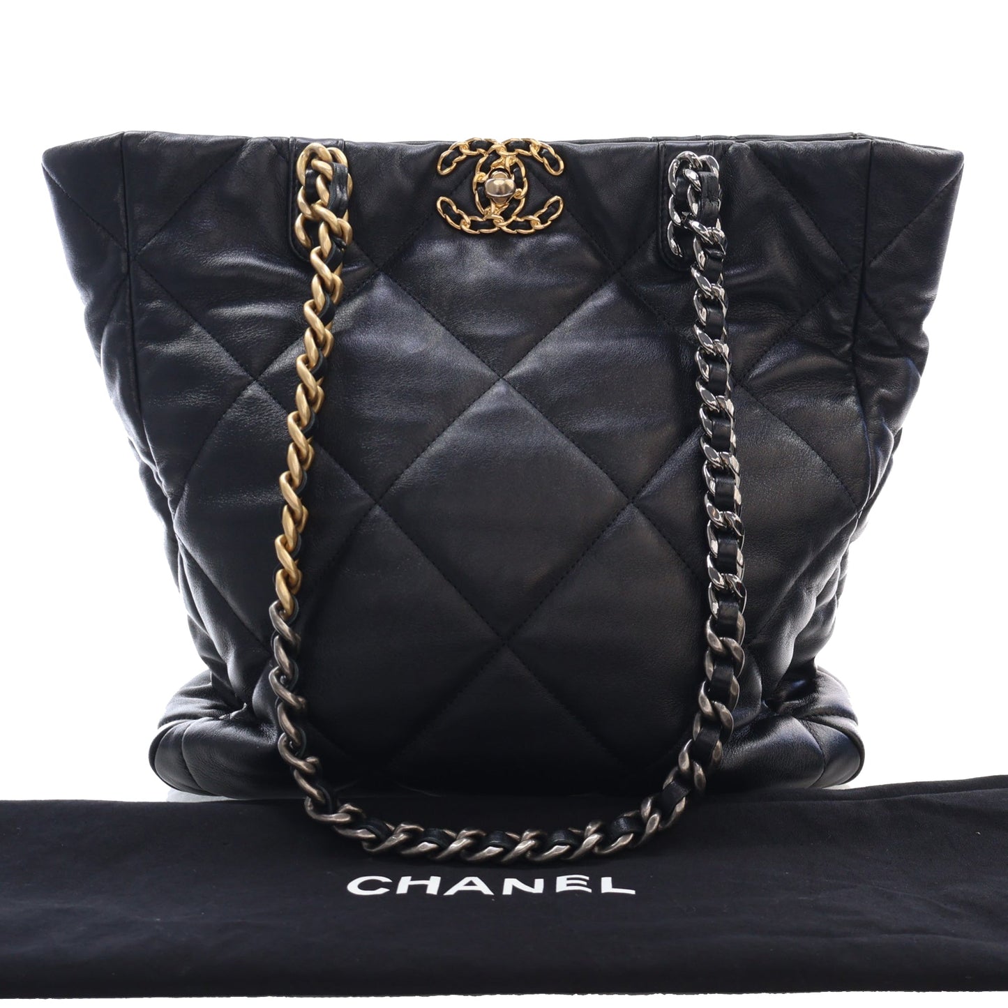 Chanel Lambskin 19 Vertical Shopping Tote