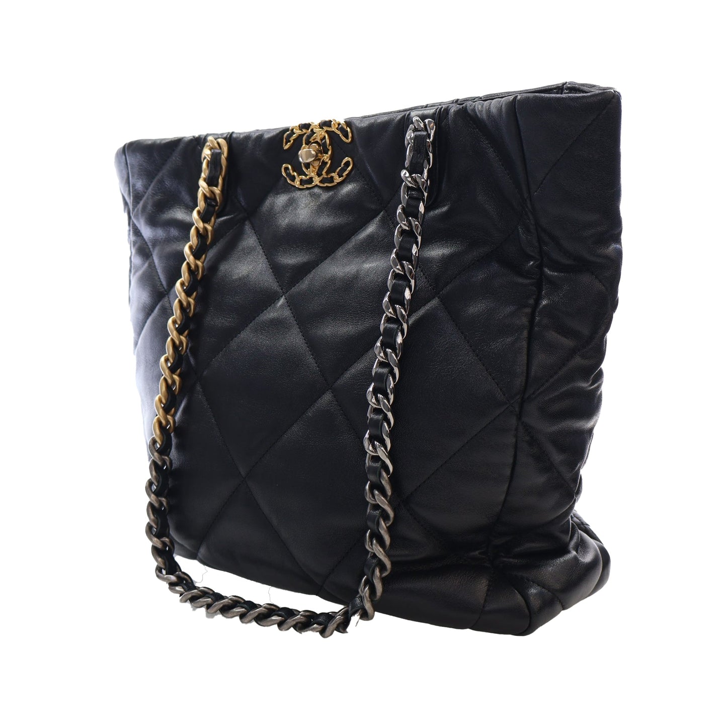 Chanel Lambskin 19 Vertical Shopping Tote