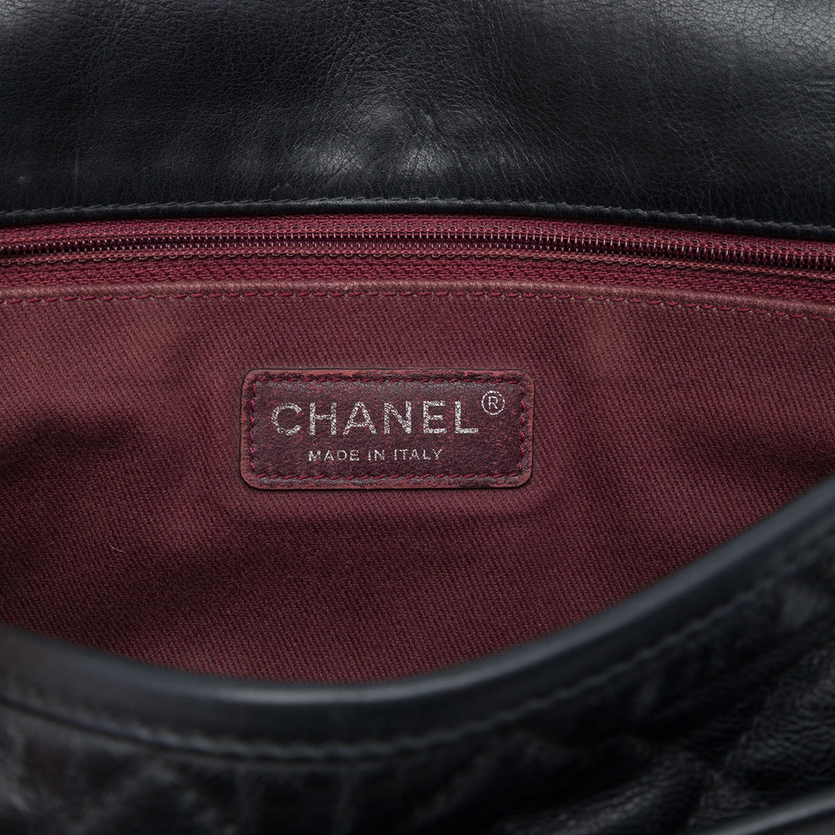 Chanel Medium Quilted Calfskin French Riviera Flap — Black