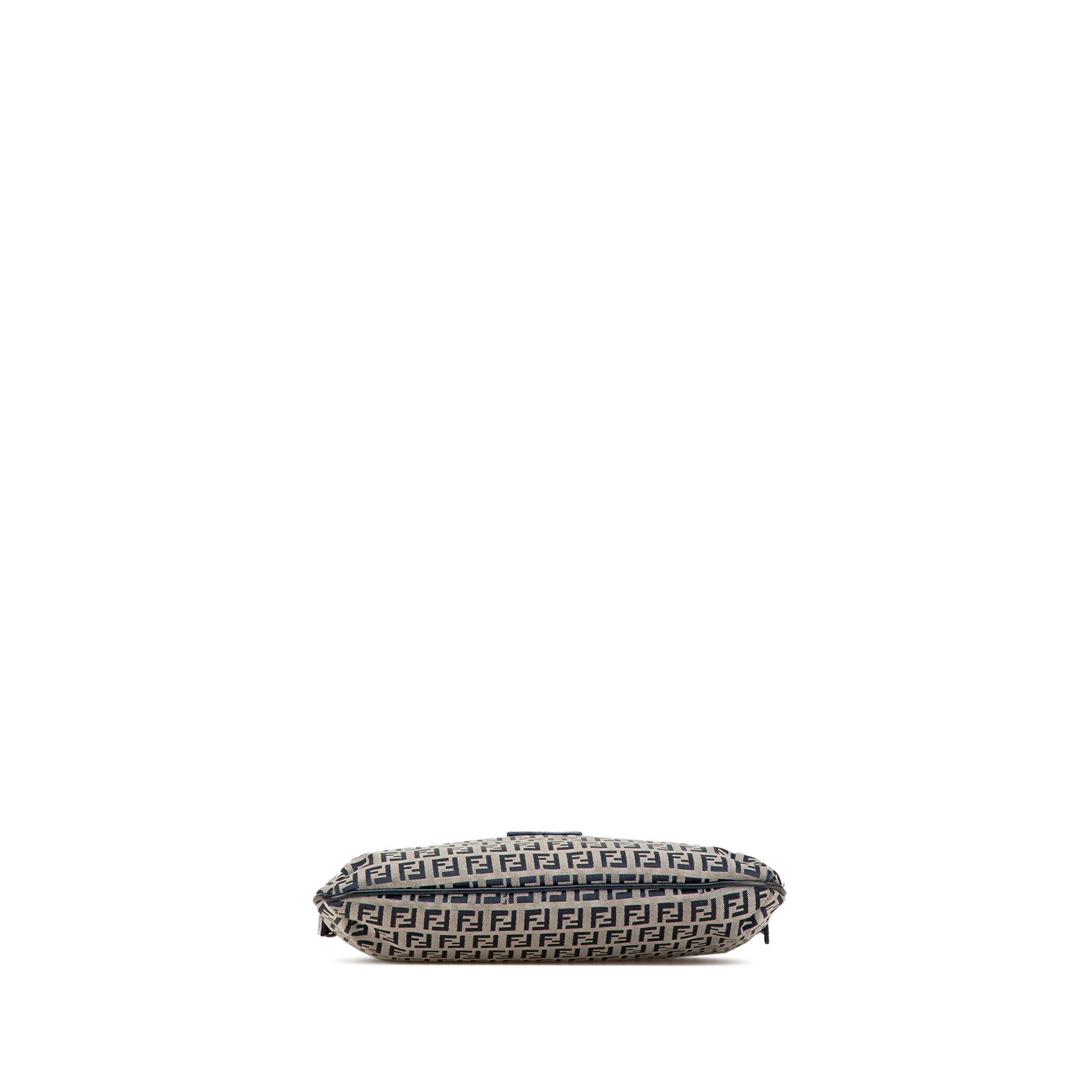 Fendi Zucchino Canvas Double Flap Shoulder Bag