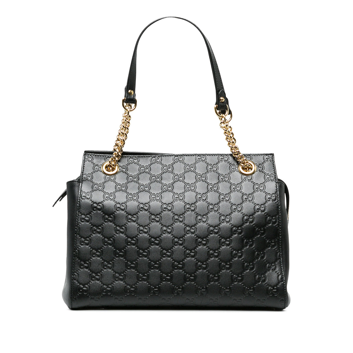 Gucci Medium Guccissima Soft Shoulder Bag — Black