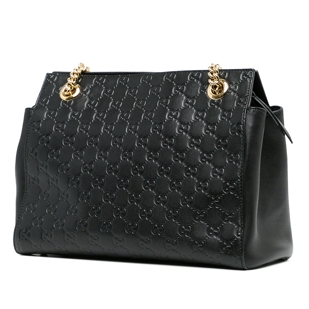 Gucci Medium Guccissima Soft Shoulder Bag — Black