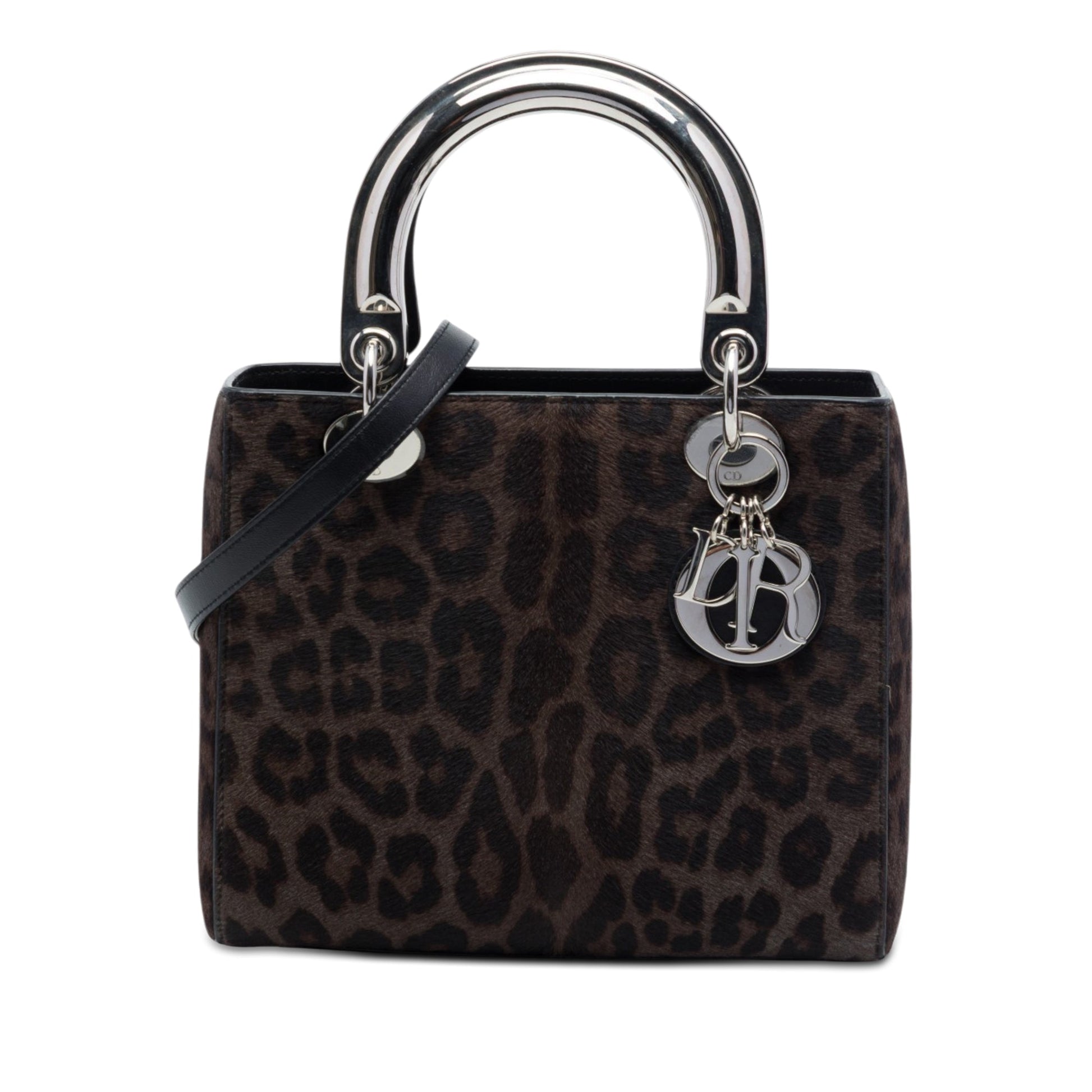 Dior Medium Pony Hair Leopard Print Lady Dior