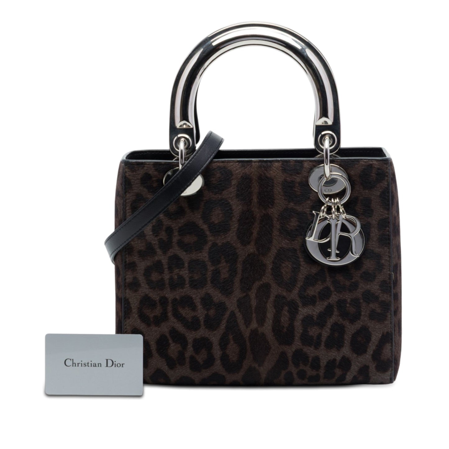 Dior Medium Pony Hair Leopard Print Lady Dior